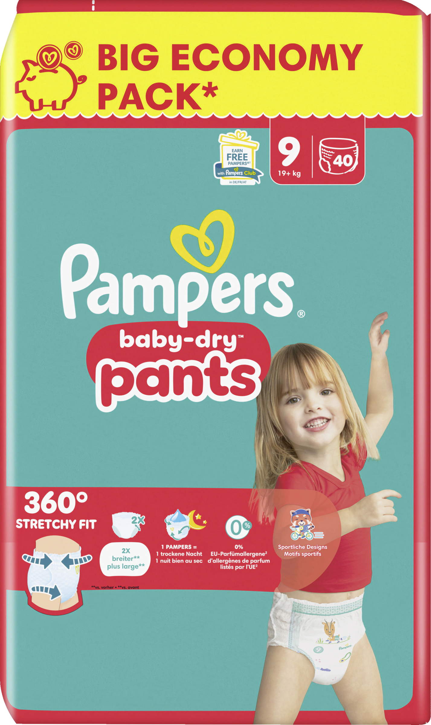 Baby Dry Pants Windeln Gr. 9 Extra Large (19kg)