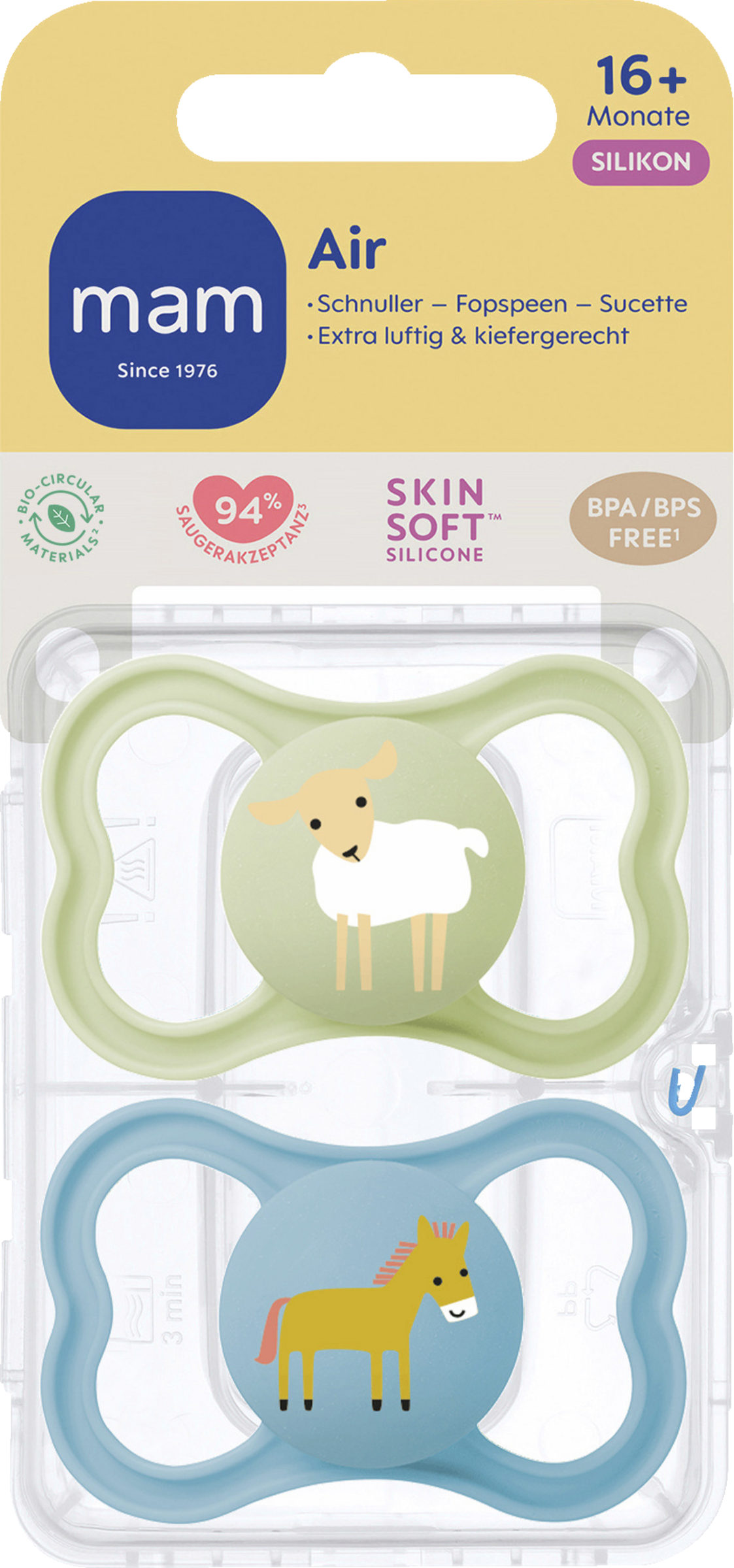 MAM Schnuller Air Silikon 16+ green
