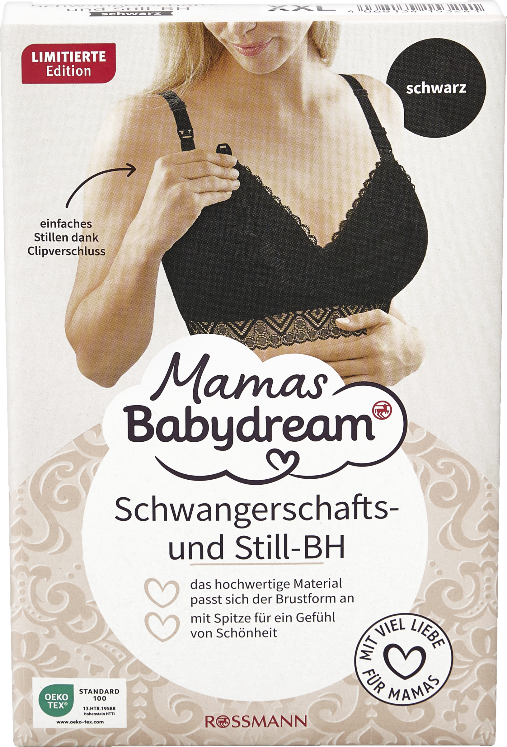 Mamas Babydream Schwangerschafts- & Still-BH Spitze schwarz Gr. 2XL