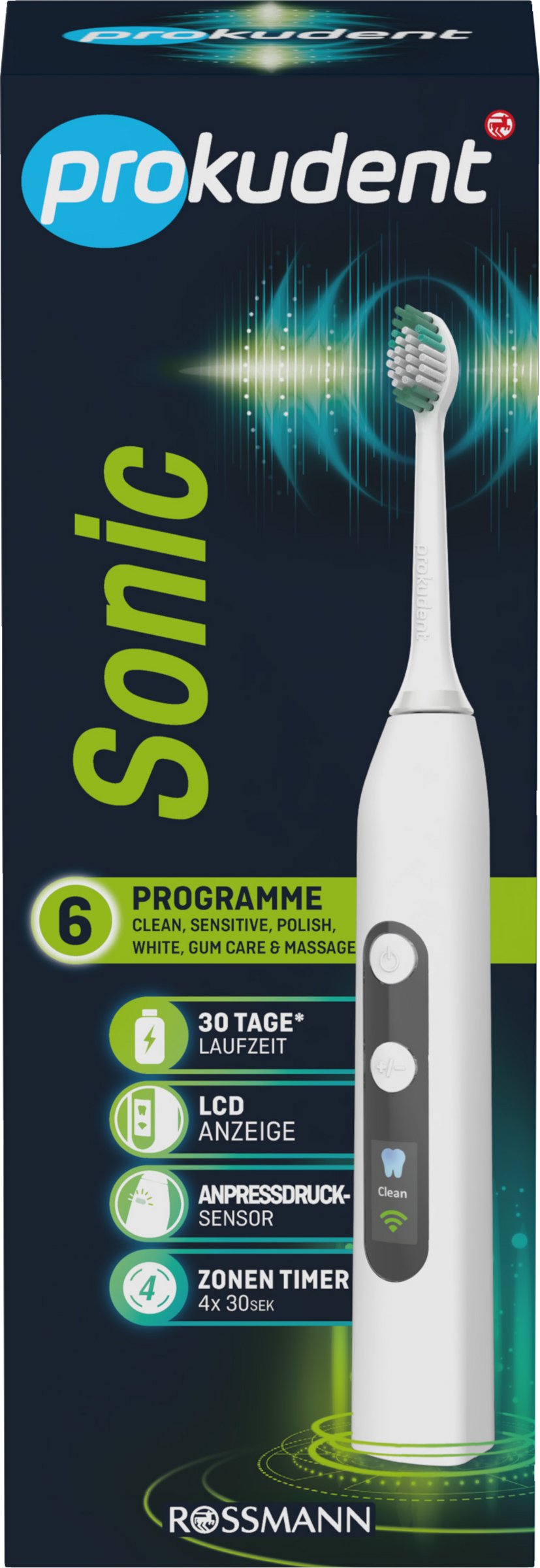 فرشاة أسنان صوتية قابلة لإعادة الشحن بشاشة LCD (Sonic Akku-Zahnbürste LCD) 2