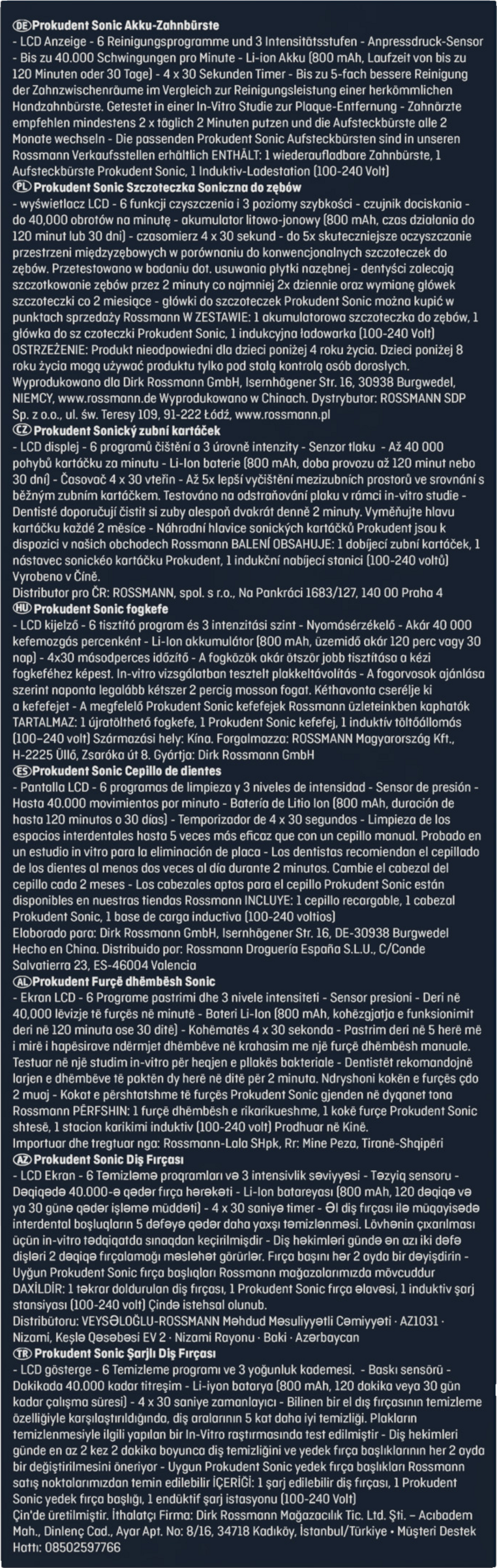 فرشاة أسنان صوتية قابلة لإعادة الشحن بشاشة LCD (Sonic Akku-Zahnbürste LCD) 3