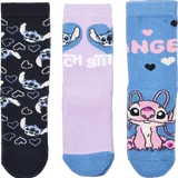 Stitch Kinder-Socken 3er-Set lila Gr. 35/38