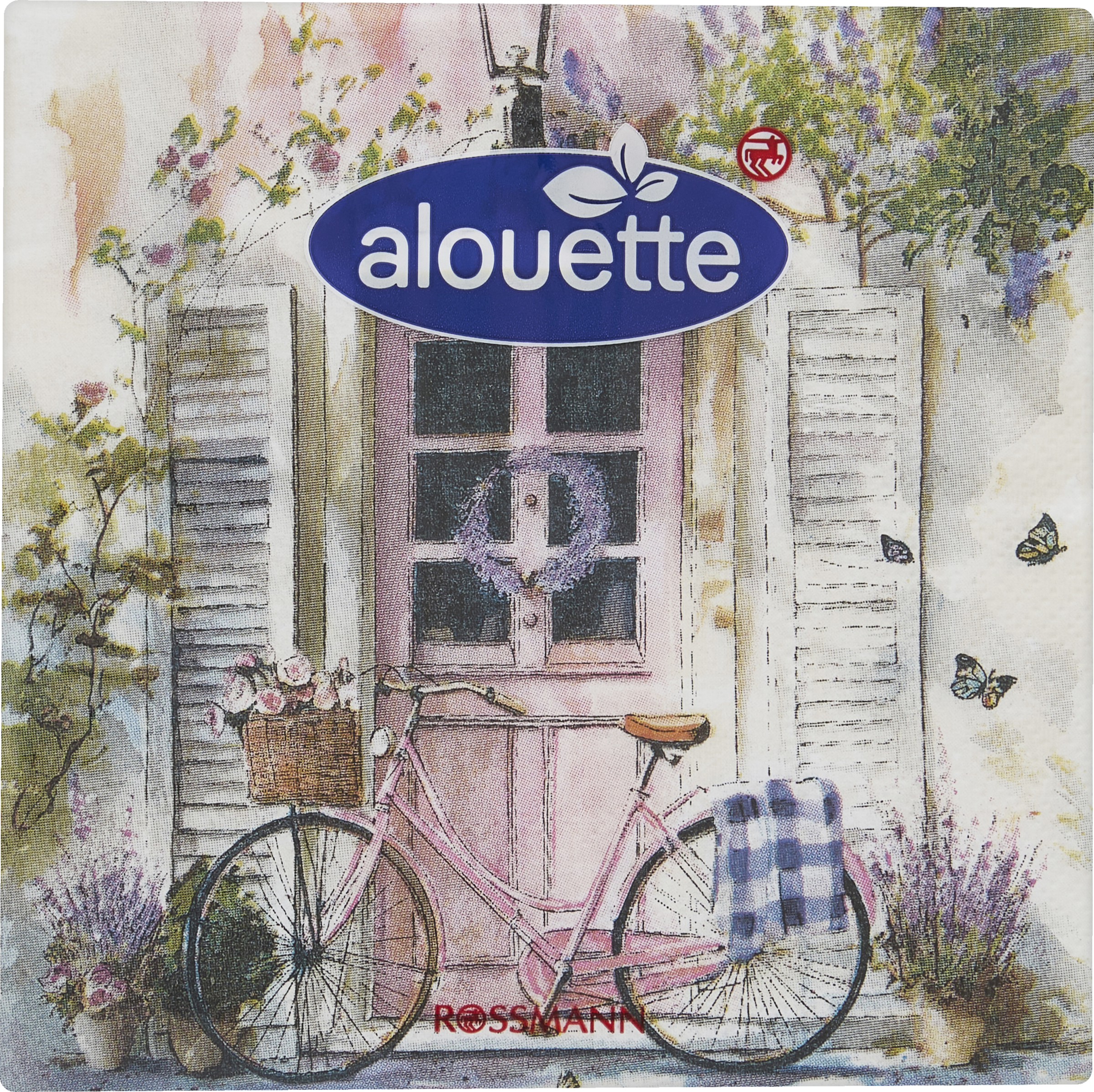 alouette Cocktail-Serviette Fahrrad