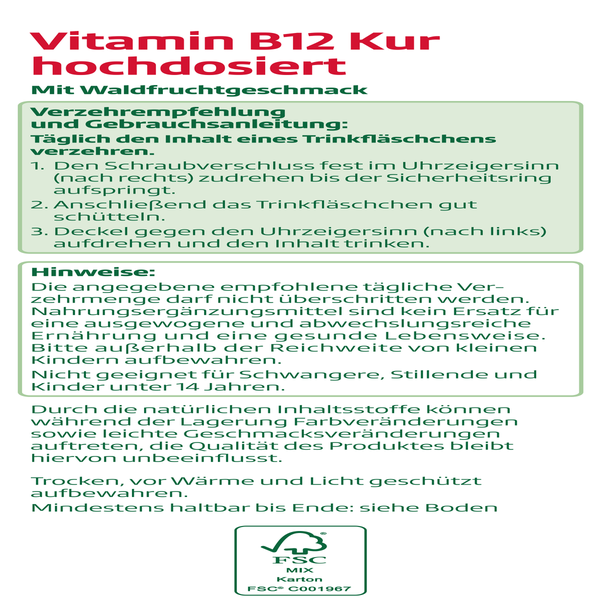 Altapharma Vitamin B12 Kur Hochdosiert Online Kaufen Rossmann De