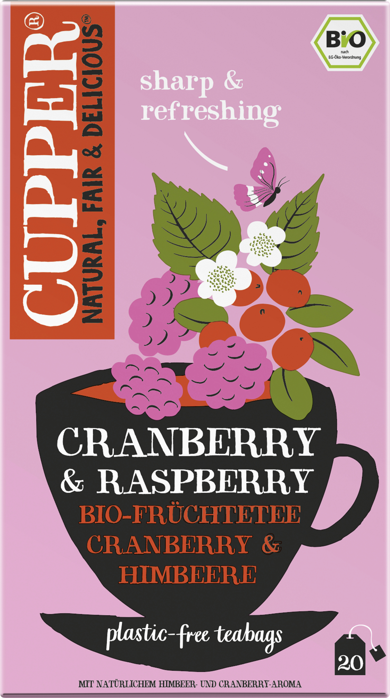 Cupper Bio-Früchtetee Cranberry & Raspberry