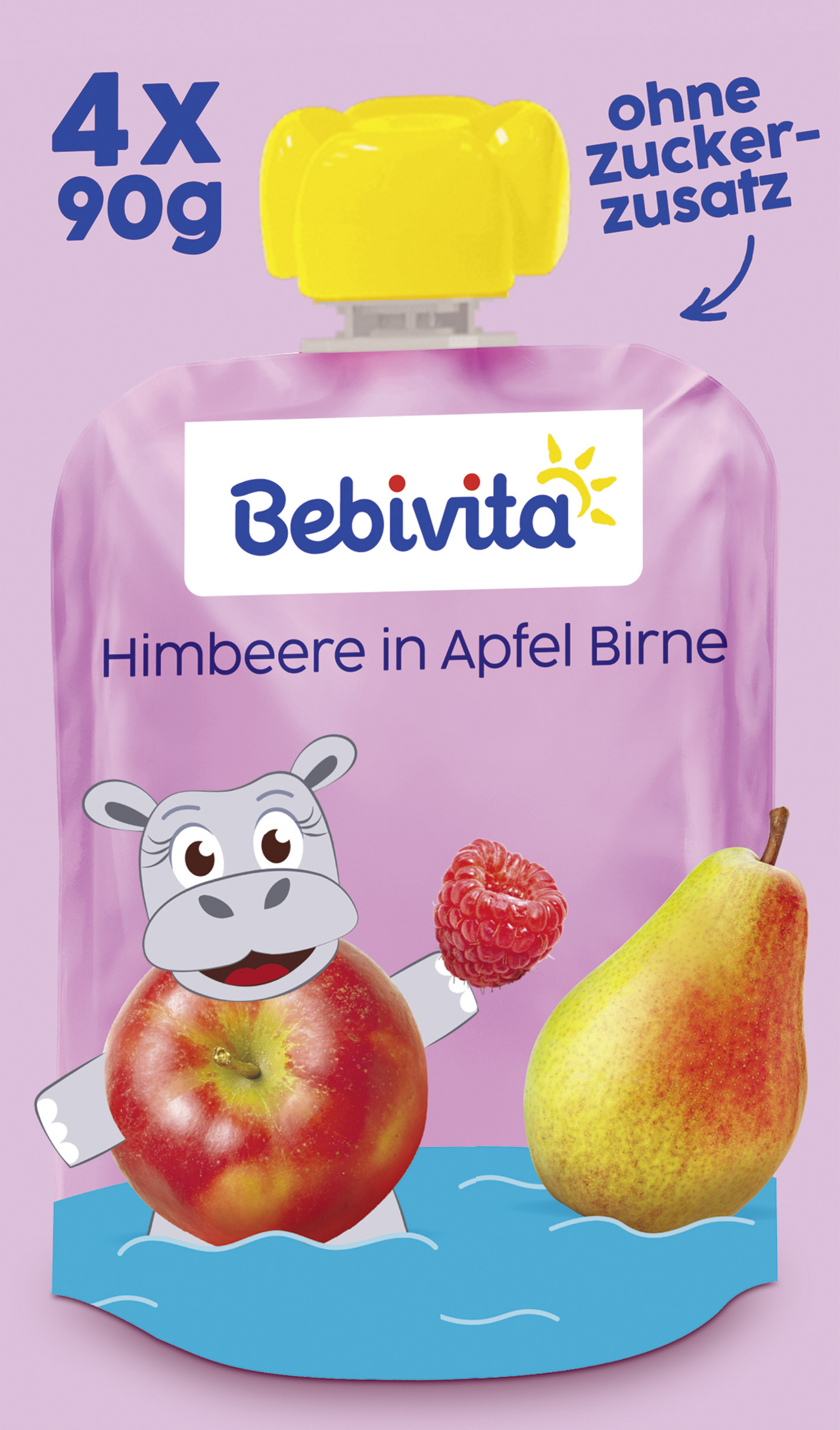 Bebivita Quetschbeutel Frucht Himbeere in Apfel Birne