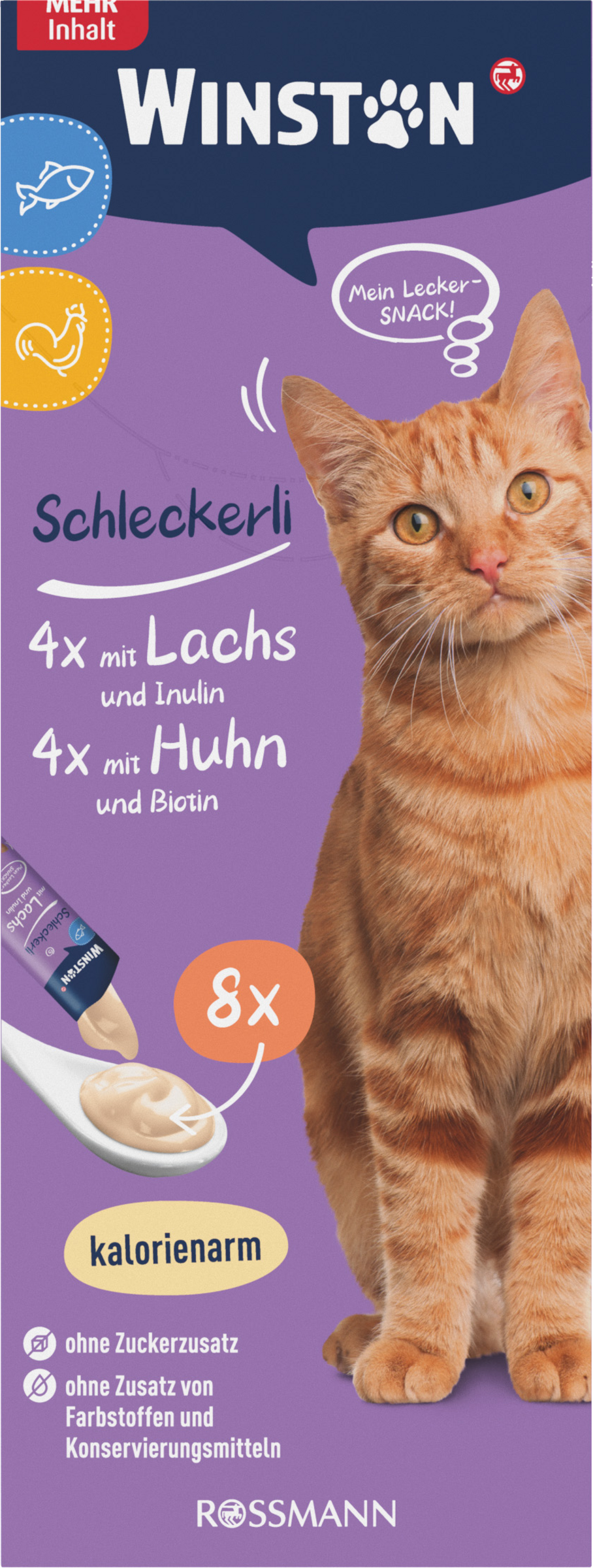 Schleckerli 4x mit Lachs & Inulin, 4x mit Hähnchen & Biotin