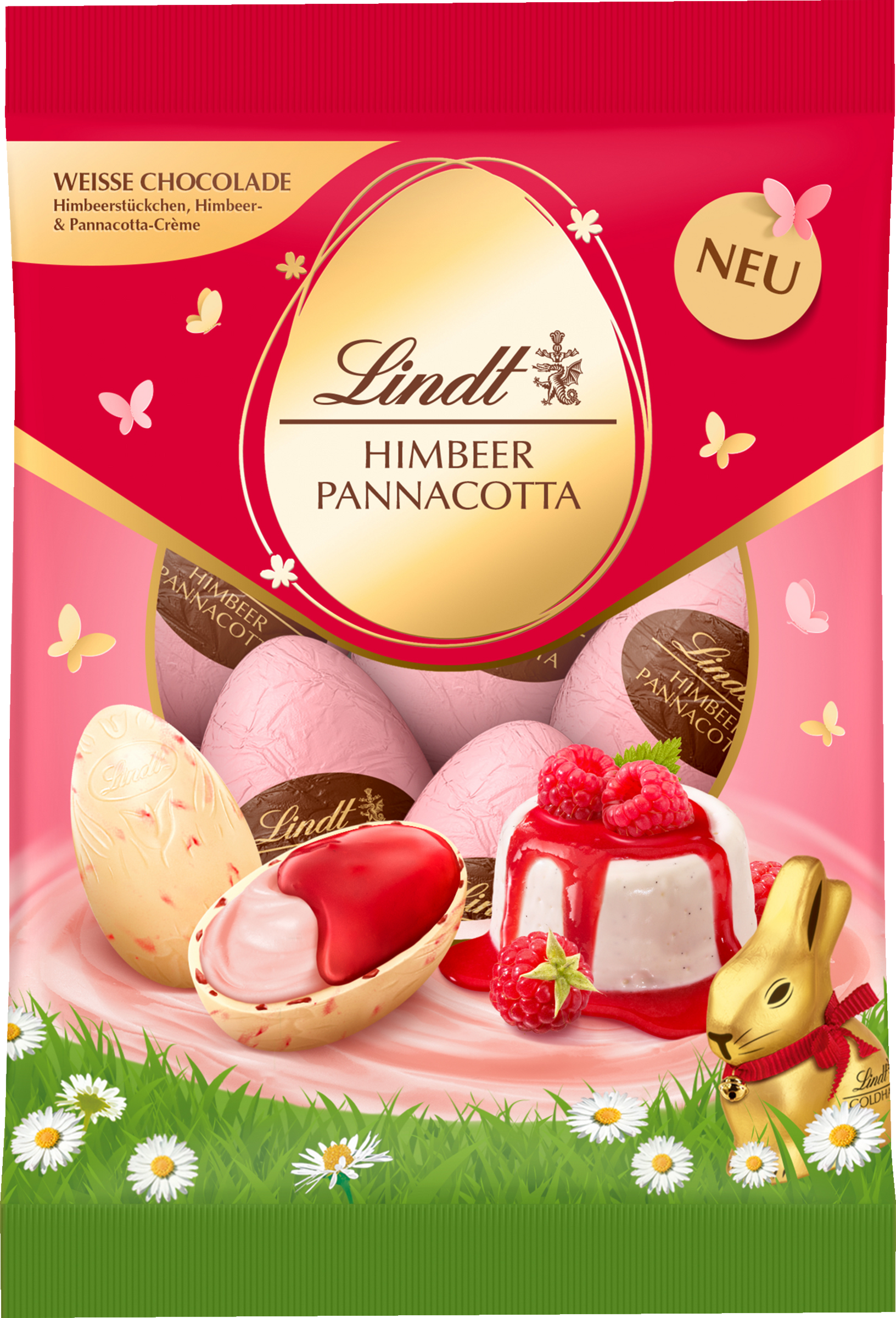 Lindt Himbeer Pannacotta Eier