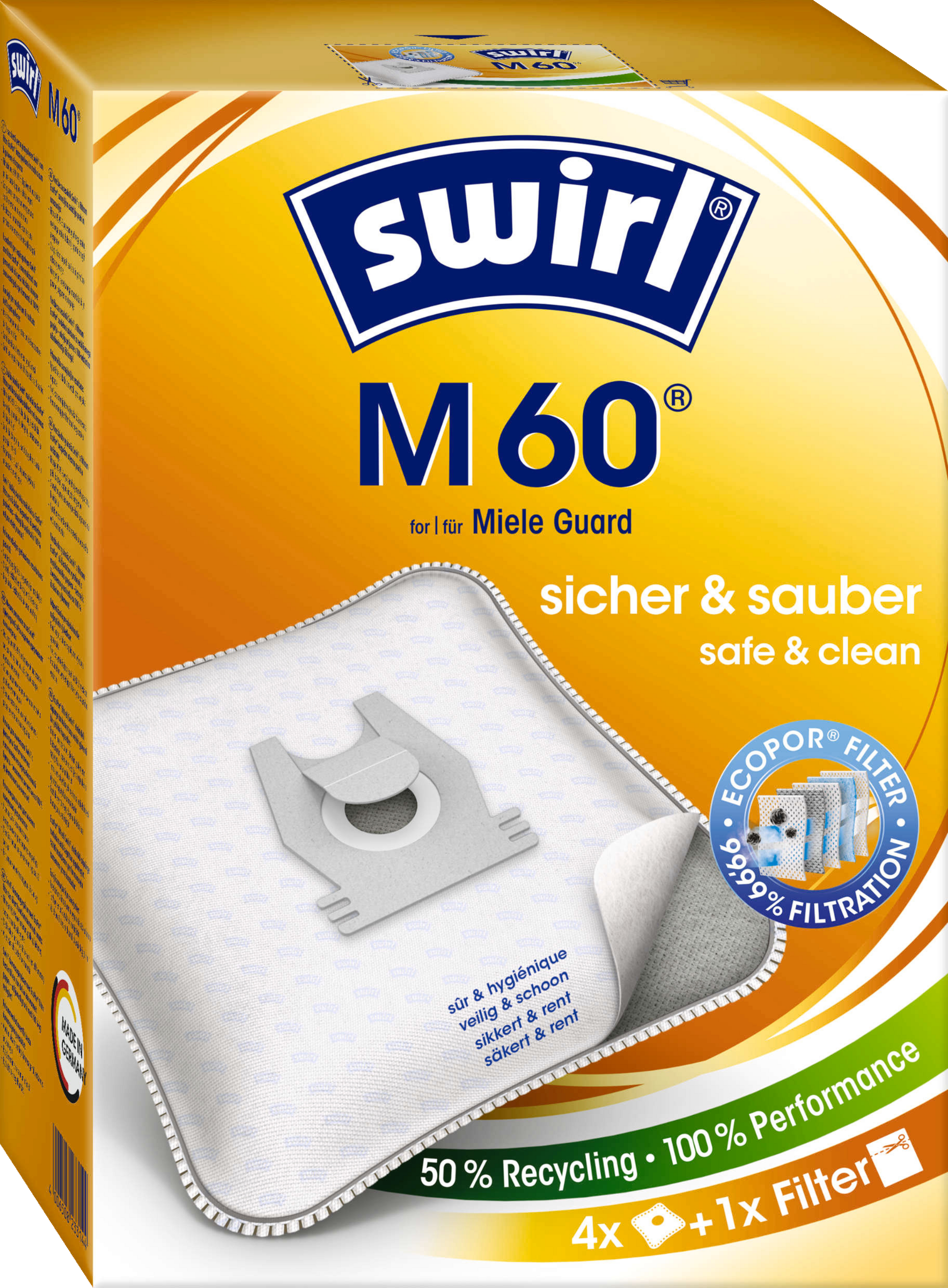 Swirl Staubsauger Beutel M 60 Eco Por