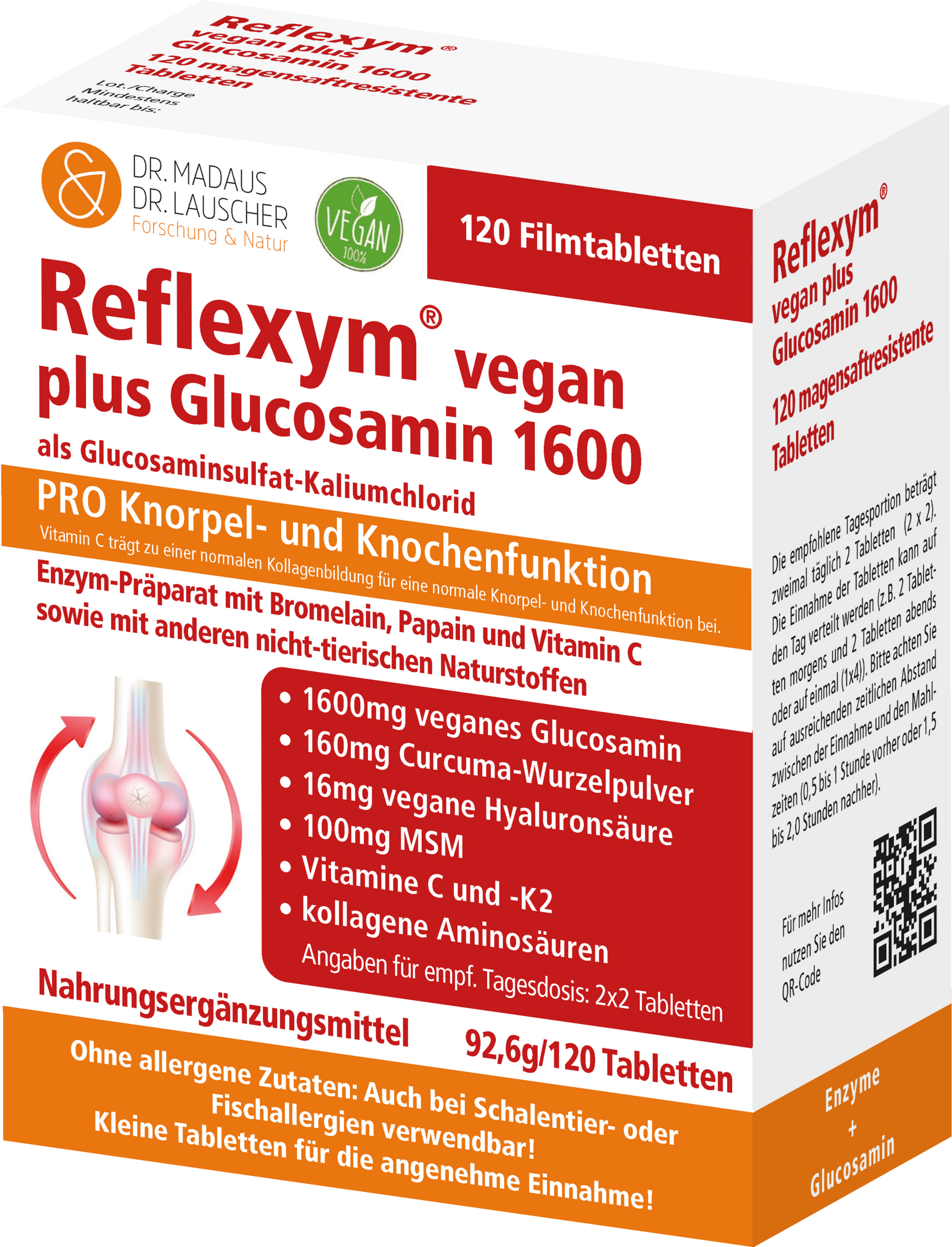 Reflexym نباتي جلوكوزامين بلس 1600