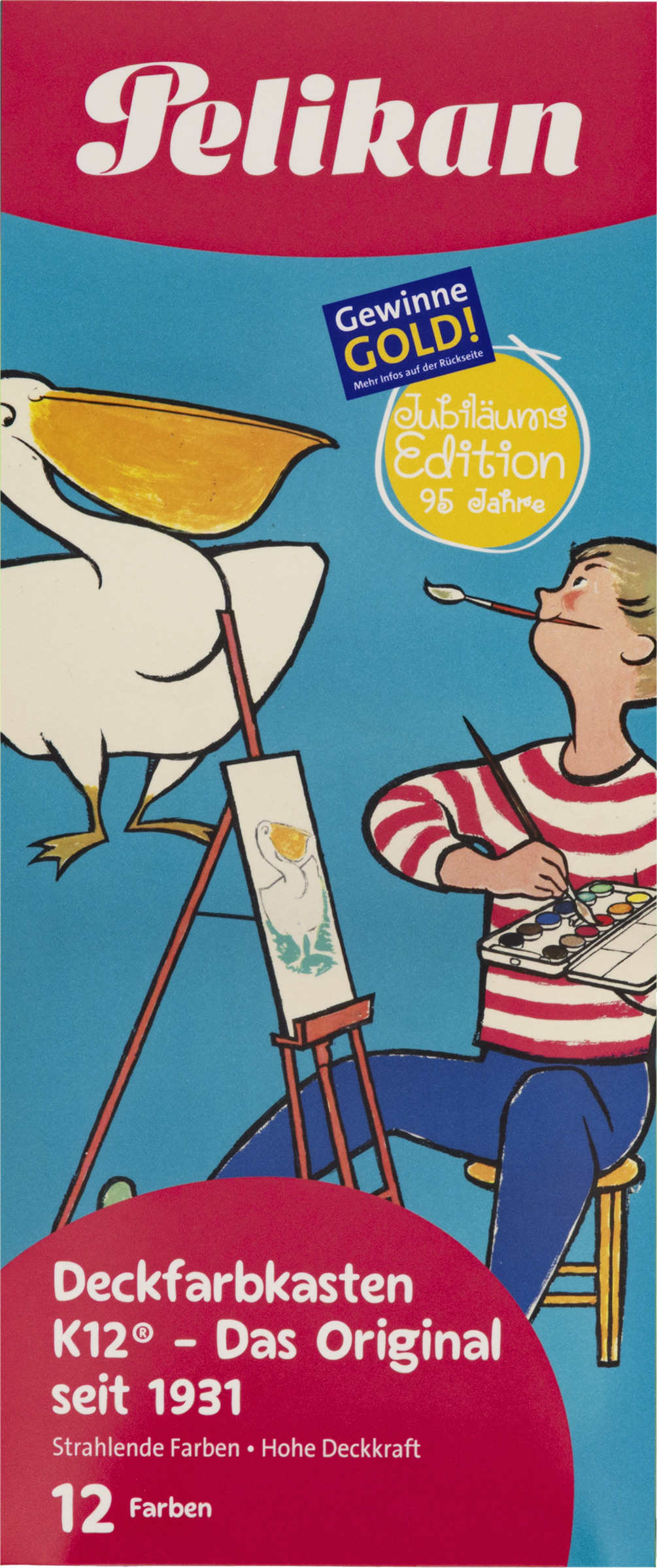 Pelikan Deckfarbkasten K12 mit 12 Farben