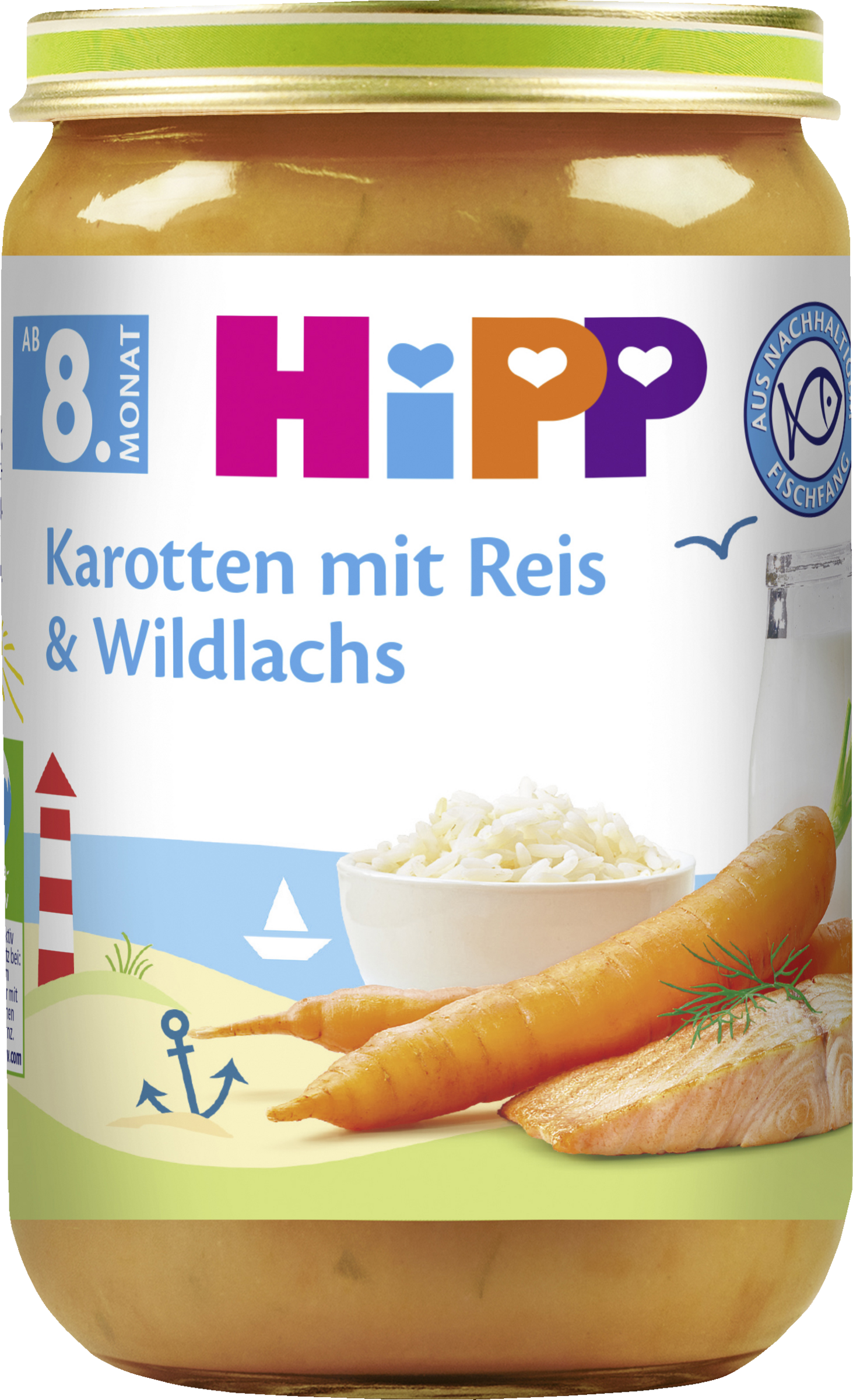 Bio Menü Karotten mit Reis & Wildlachs