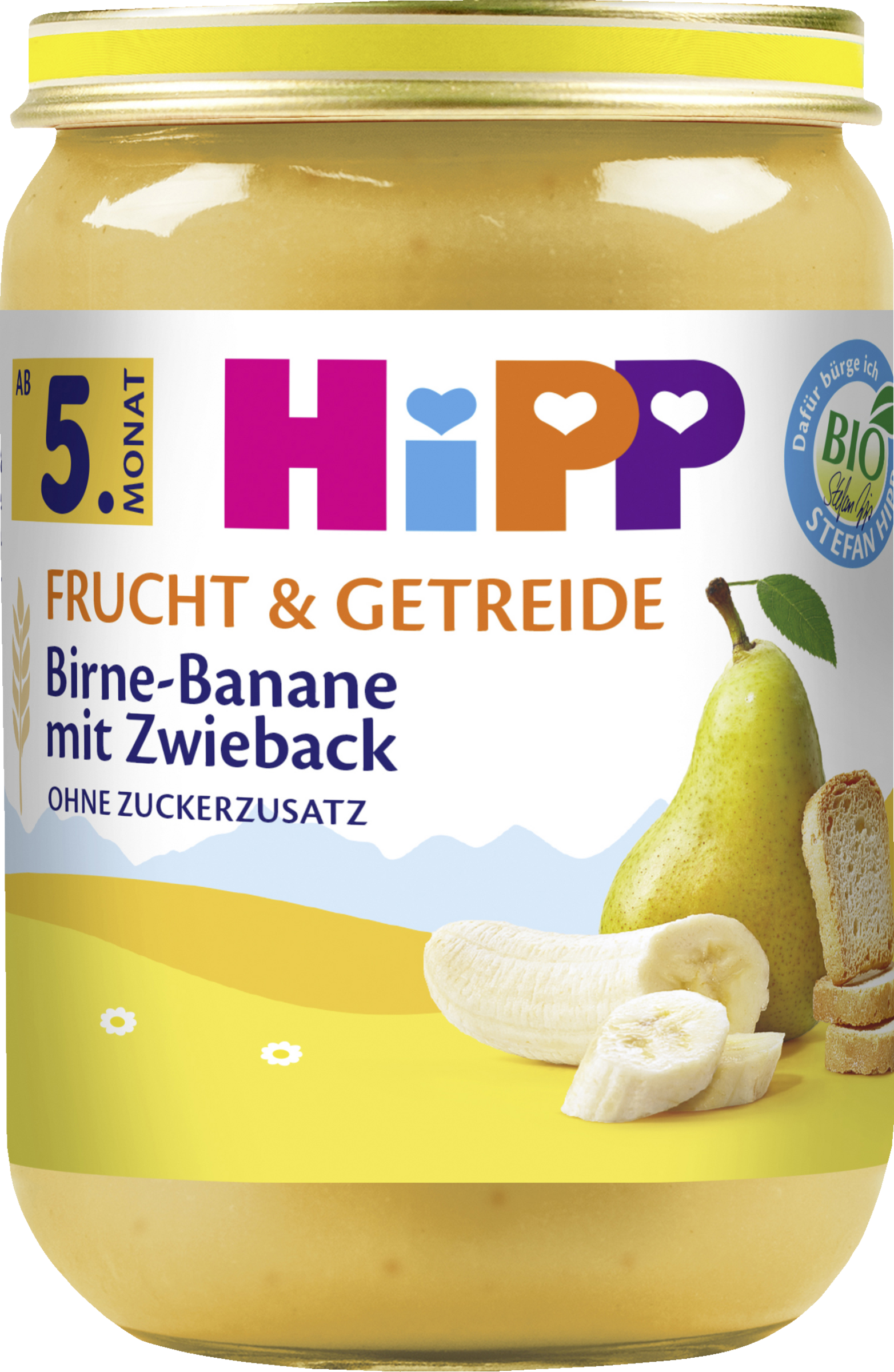 HiPP Bio Frucht & Getreide Birne-Banane mit Zwieback ab 5. Monat