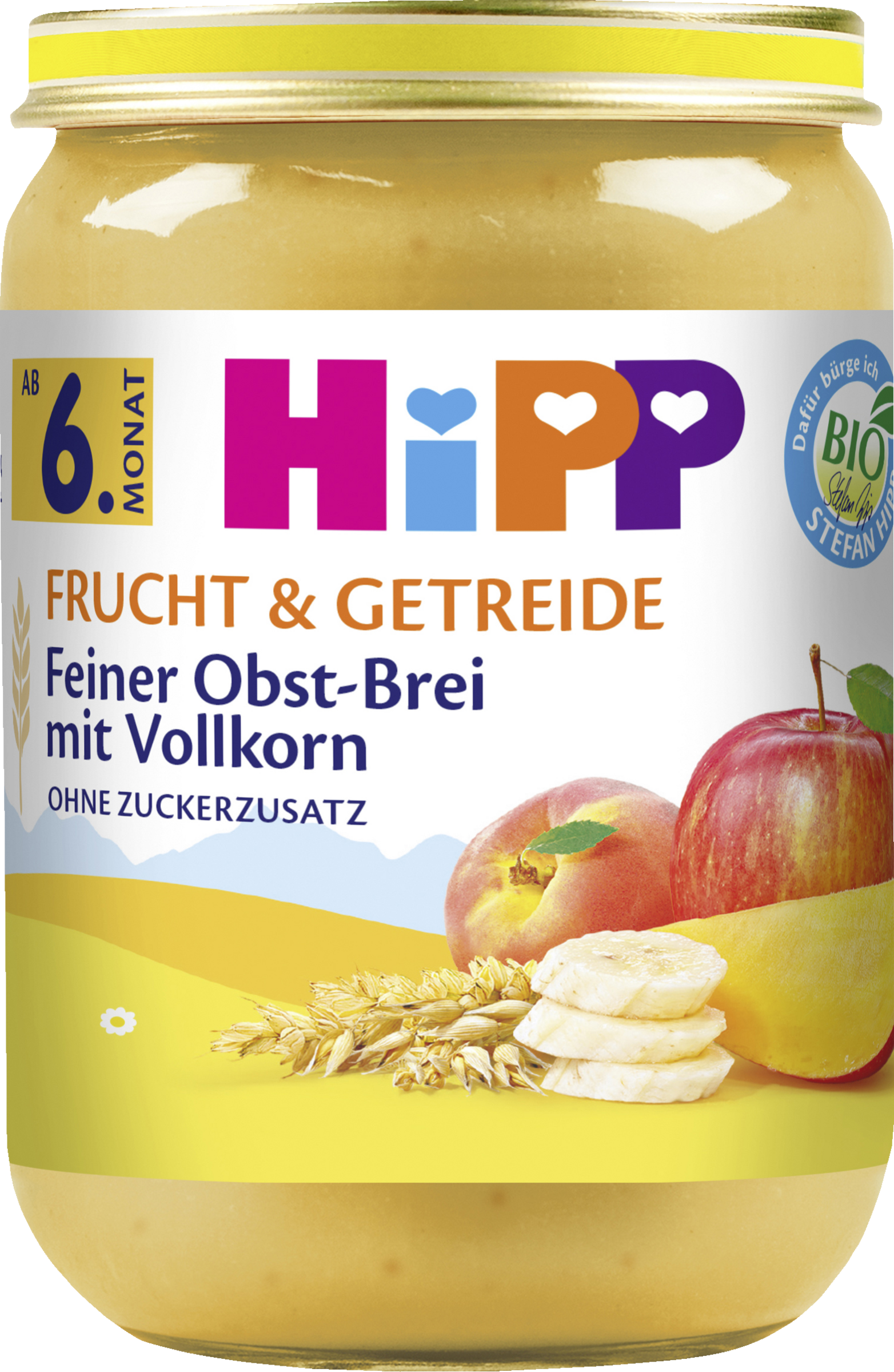 HiPP Bio Frucht & Getreide Feiner Obst-Brei mit Vollkorn