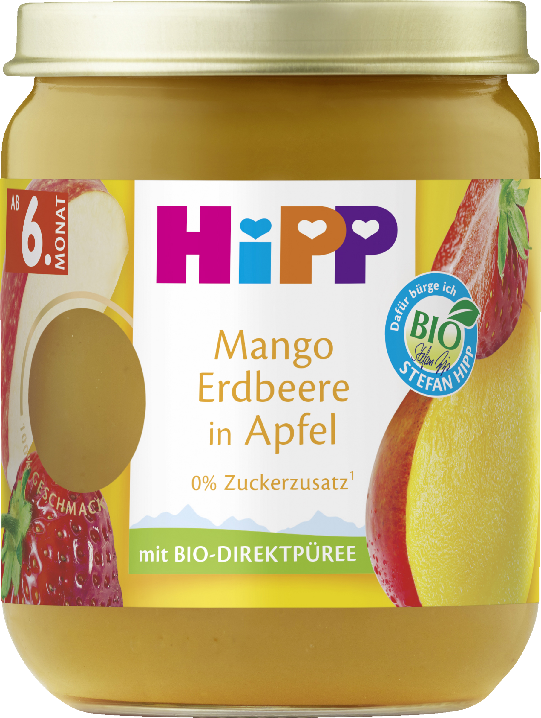 HiPP Bio Mango Erdbeere in Apfel