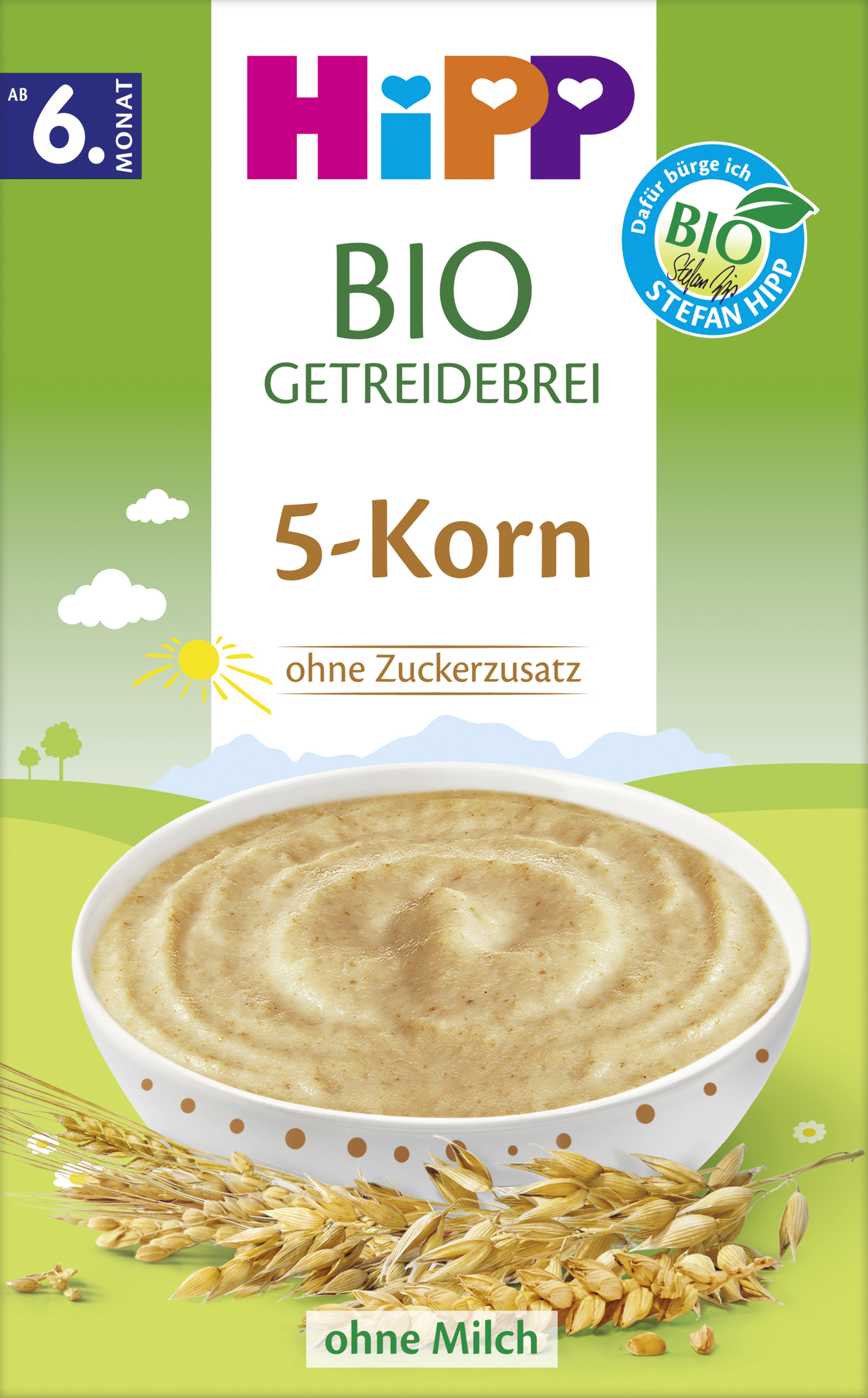 HiPP Bio Getreidebrei 5-Korn, ab 6. Monat