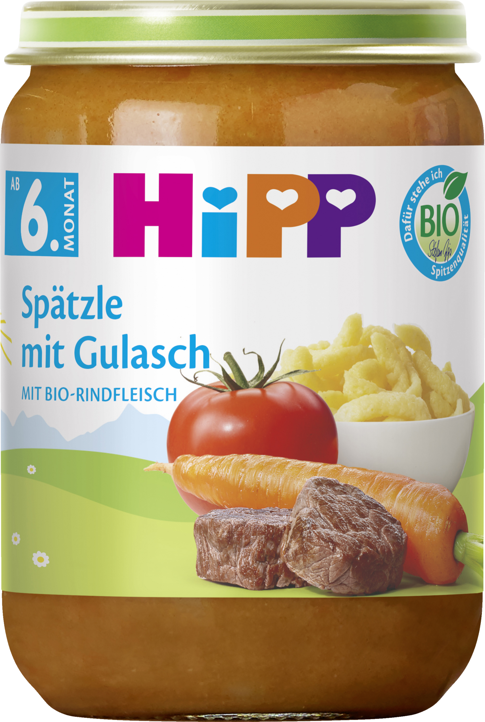 HiPP Bio Menü Spätzle mit Gulasch ab 6. Monat