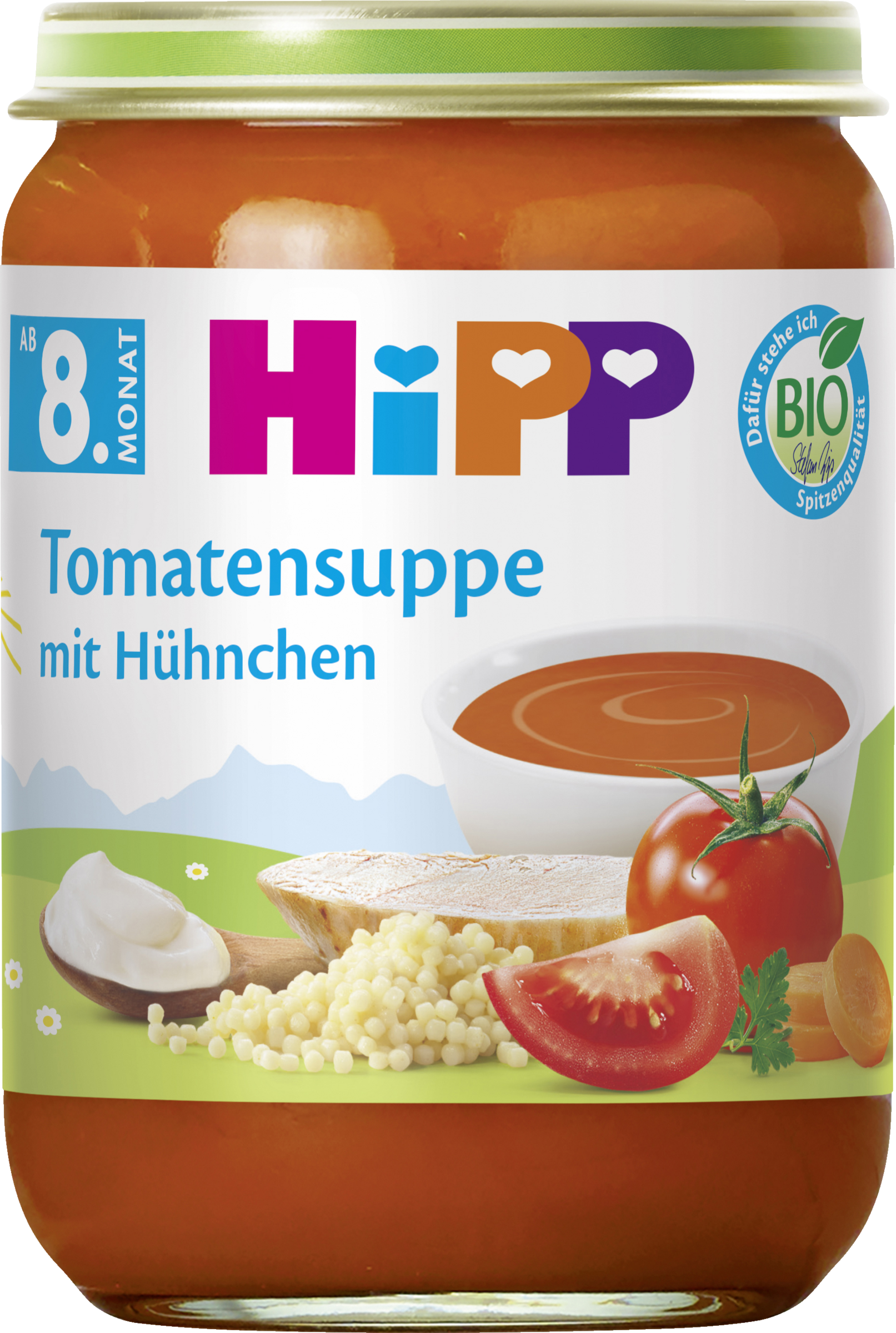 Bio Tomatensuppe mit Hühnchen