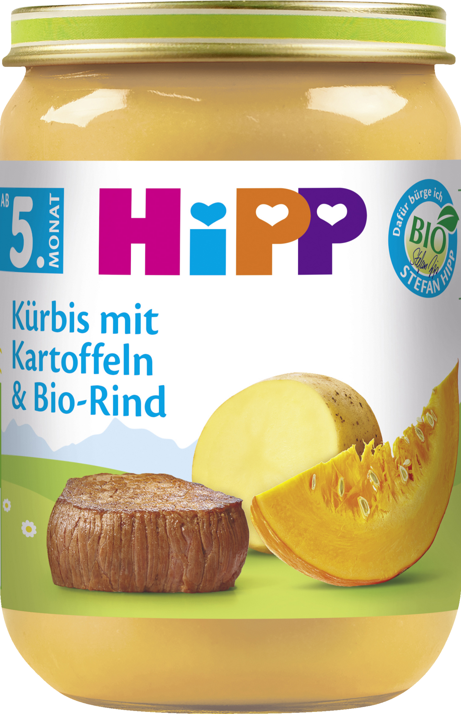 HiPP Bio Kürbis mit Kartoffeln und Bio-Rind