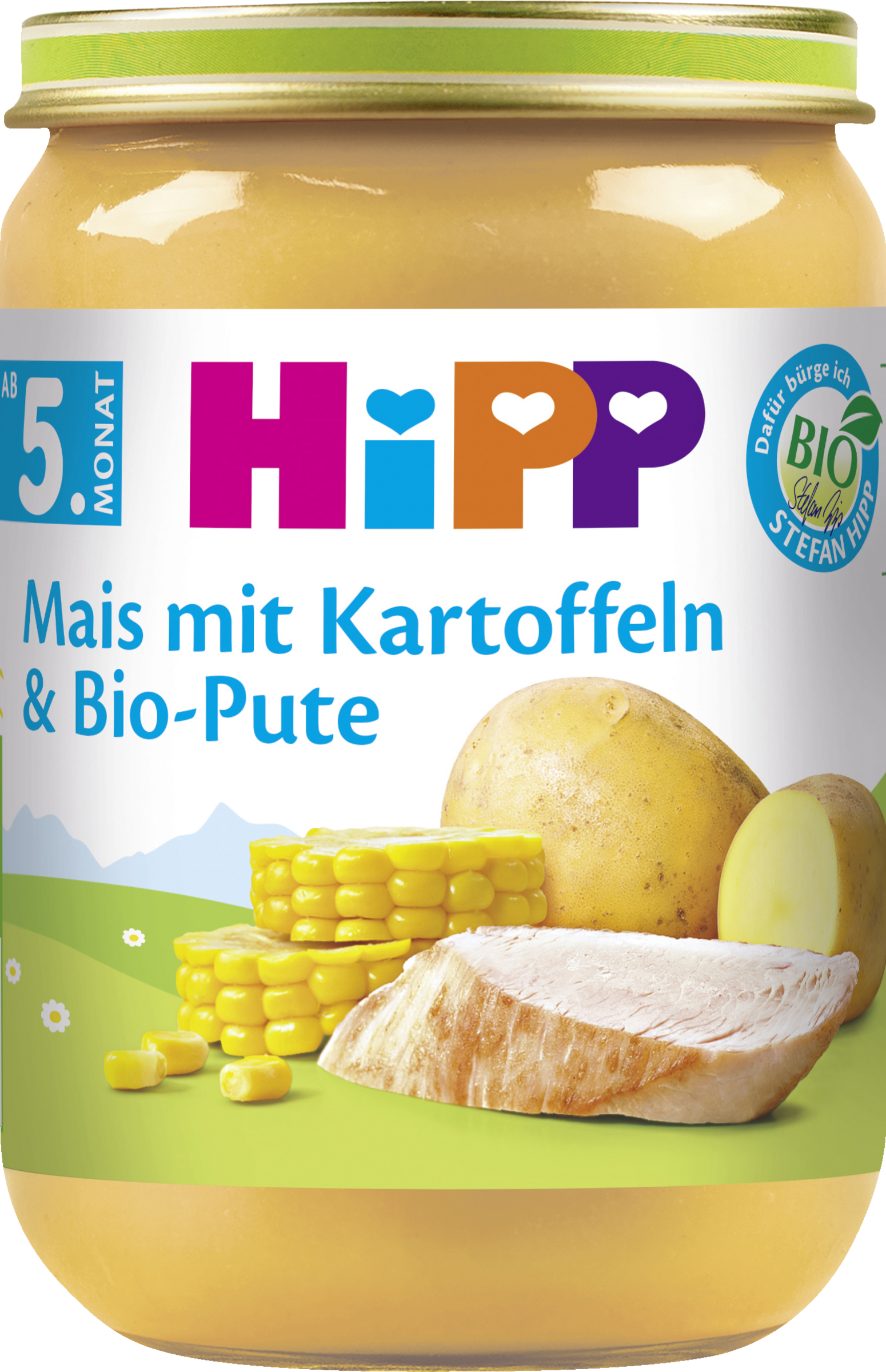 Bio Mais mit Kartoffeln & Bio-Pute