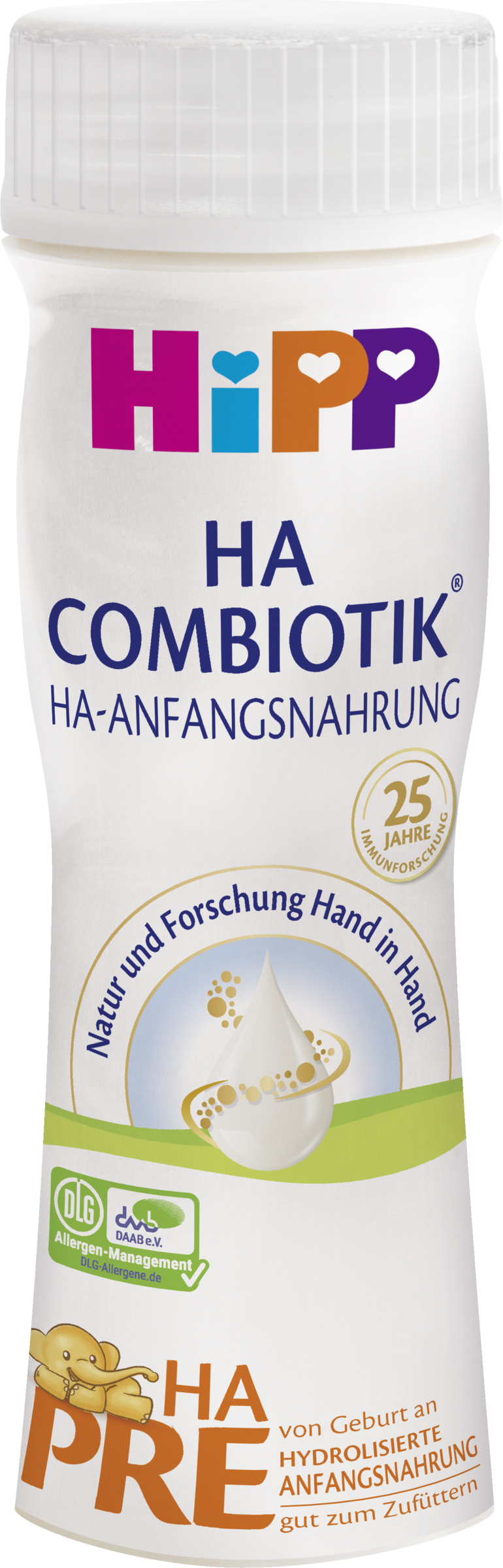 HiPP Milchnahrung Pre HA Combiotik trinkfertig, von Geburt an