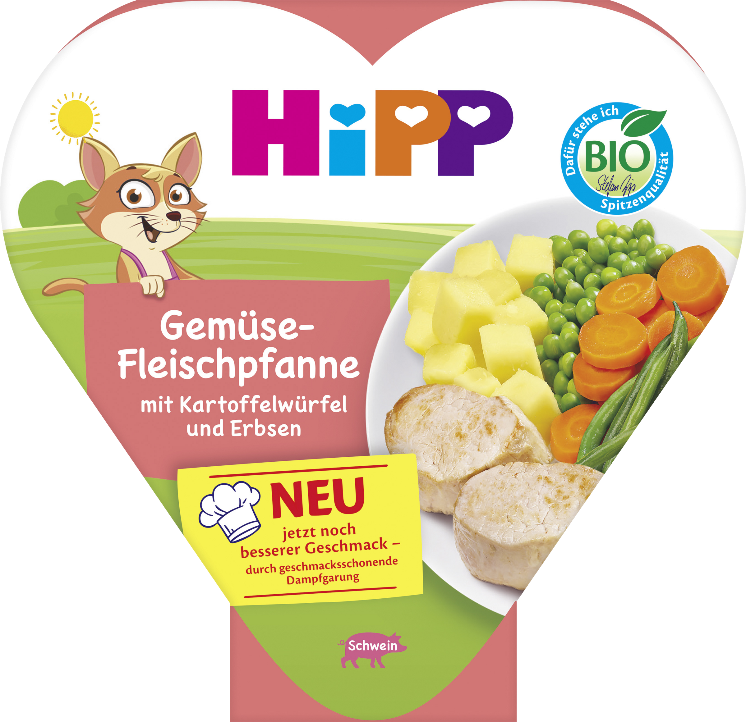 HiPP Bio Menüs Gemüse-Fleischpfanne mit Kartoffelwürfel und Erbsen ab 1 Jahr