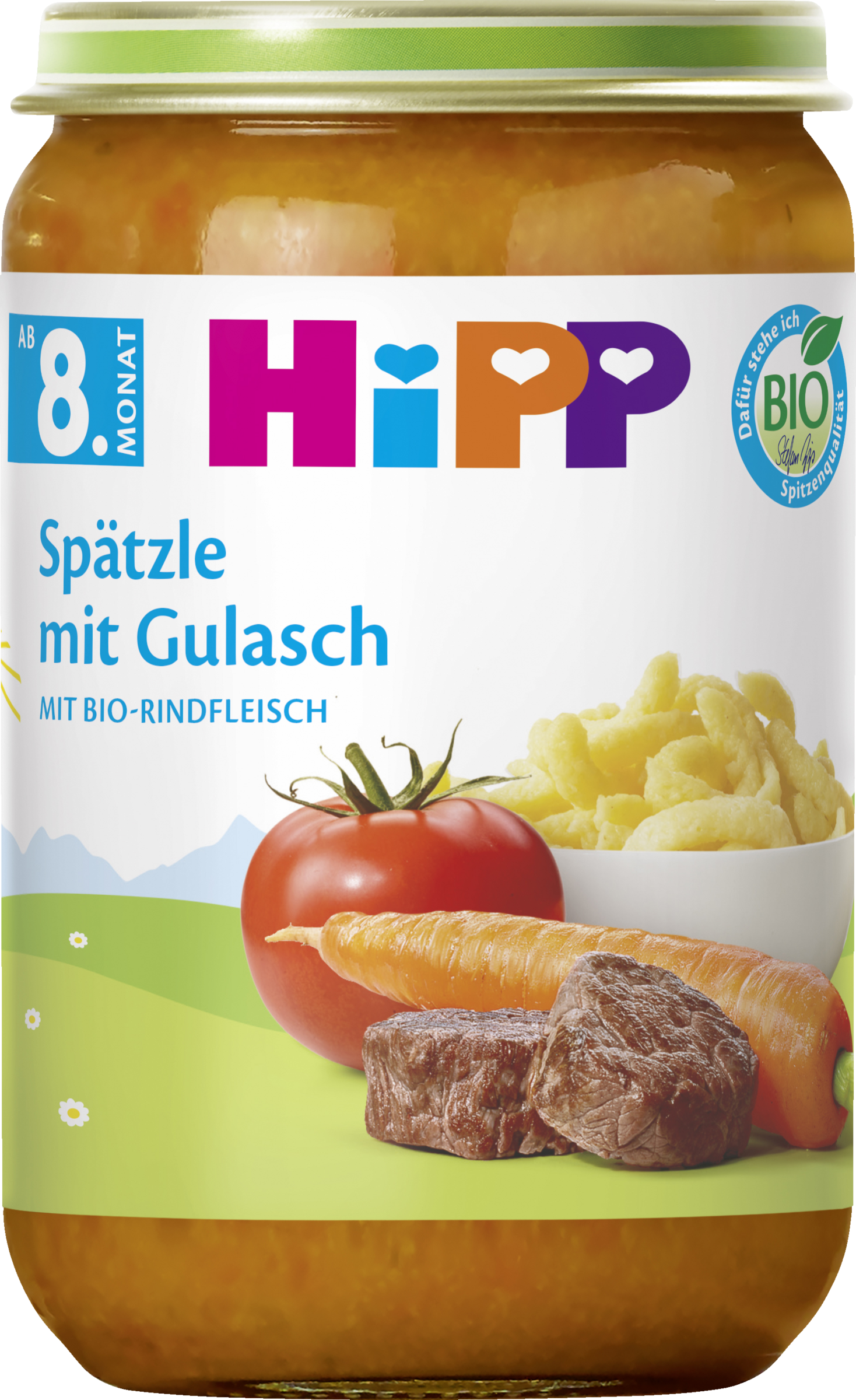 HiPP Bio Spätzle mit Gulasch