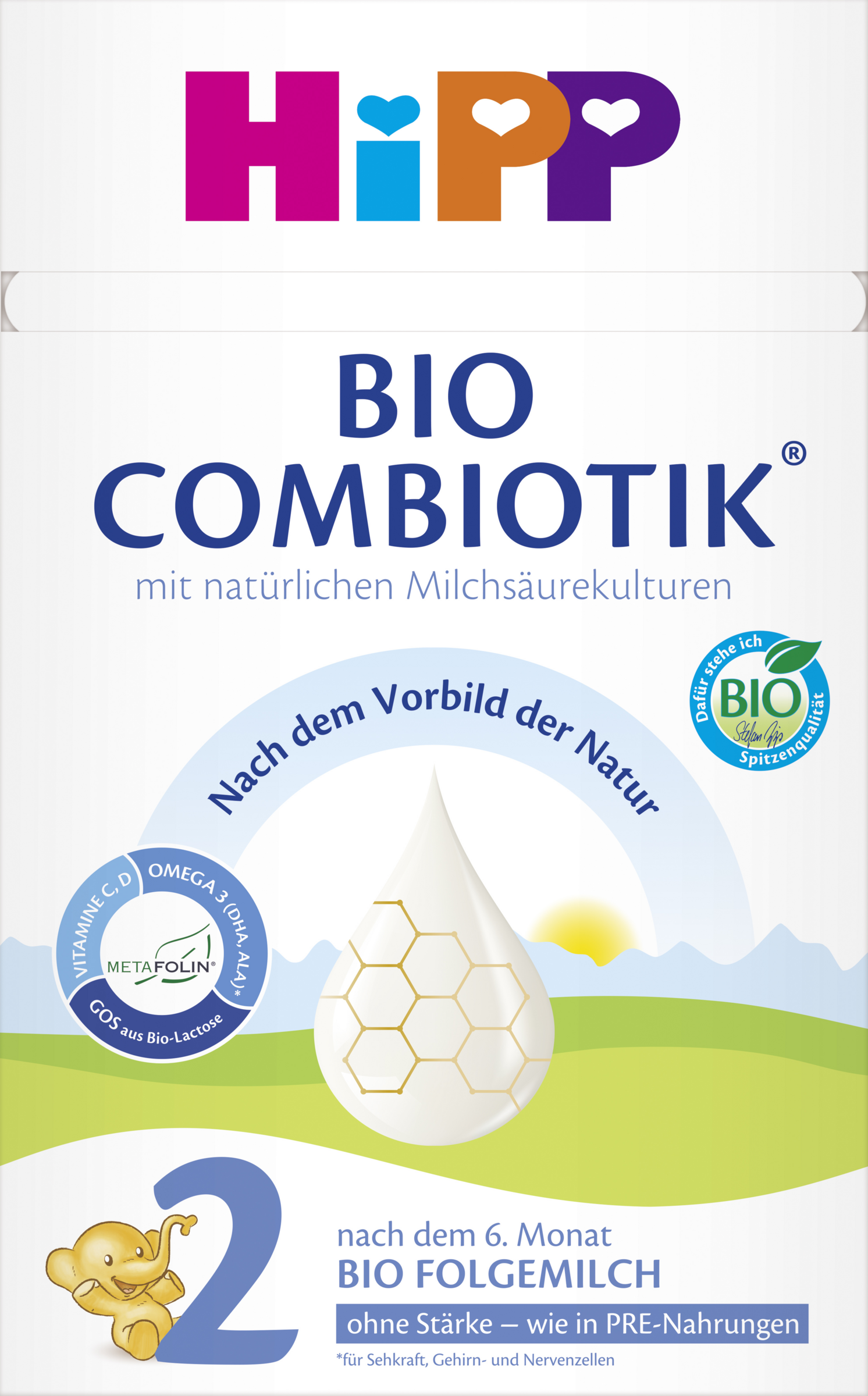 HiPP Bio Combiotik Folgemilch 2 ohne Stärke nach dem 6. Monat