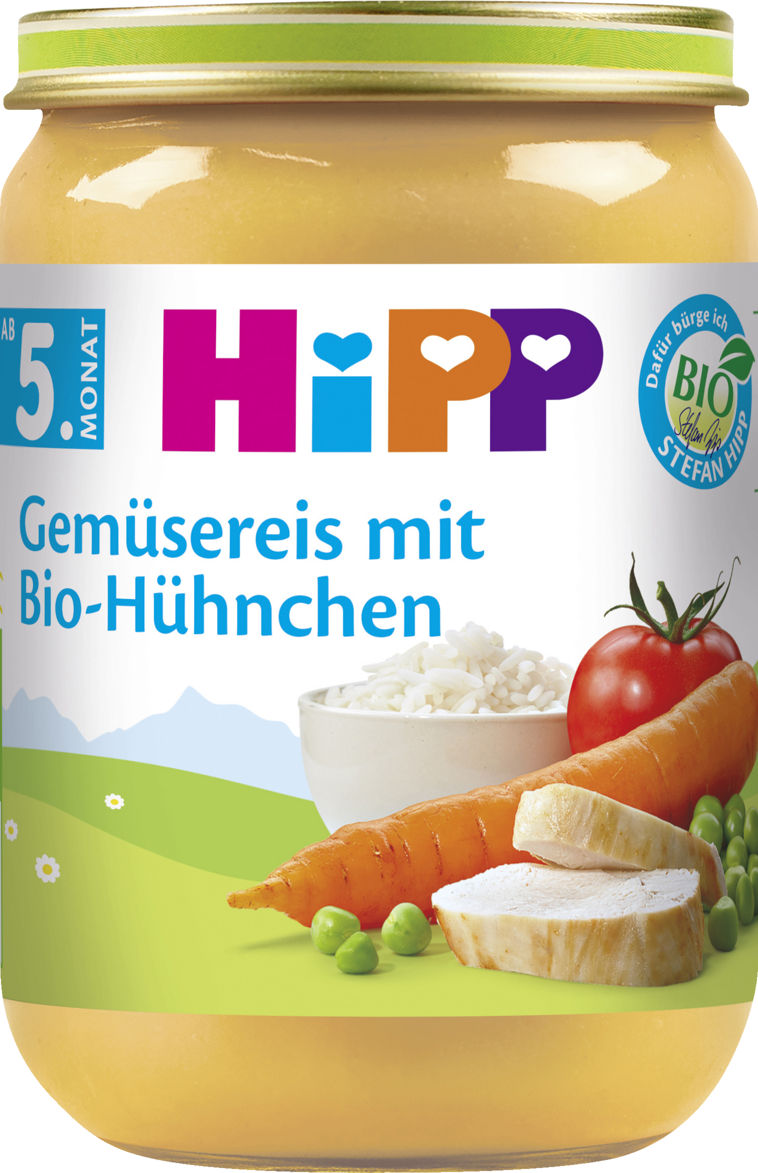 Bio Gemüsereis mit Bio-Hühnchen ab 5. Monat
