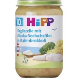 Tagliatelle mit Alaska-Seelachsfilet in Rahmbrokkoli