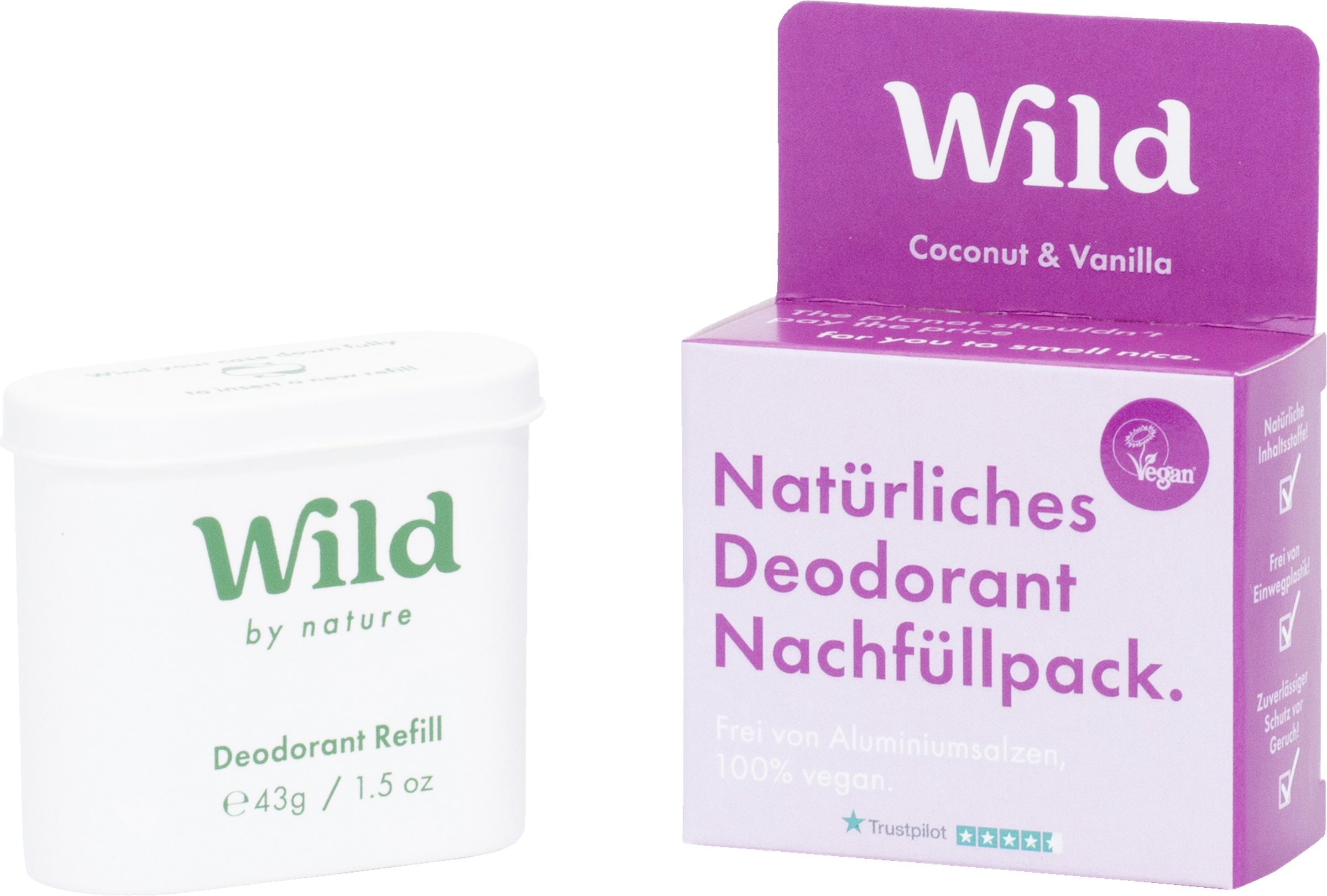 Wild Deostick Coconut & Vanilla Nachfüllpack, 40 g
