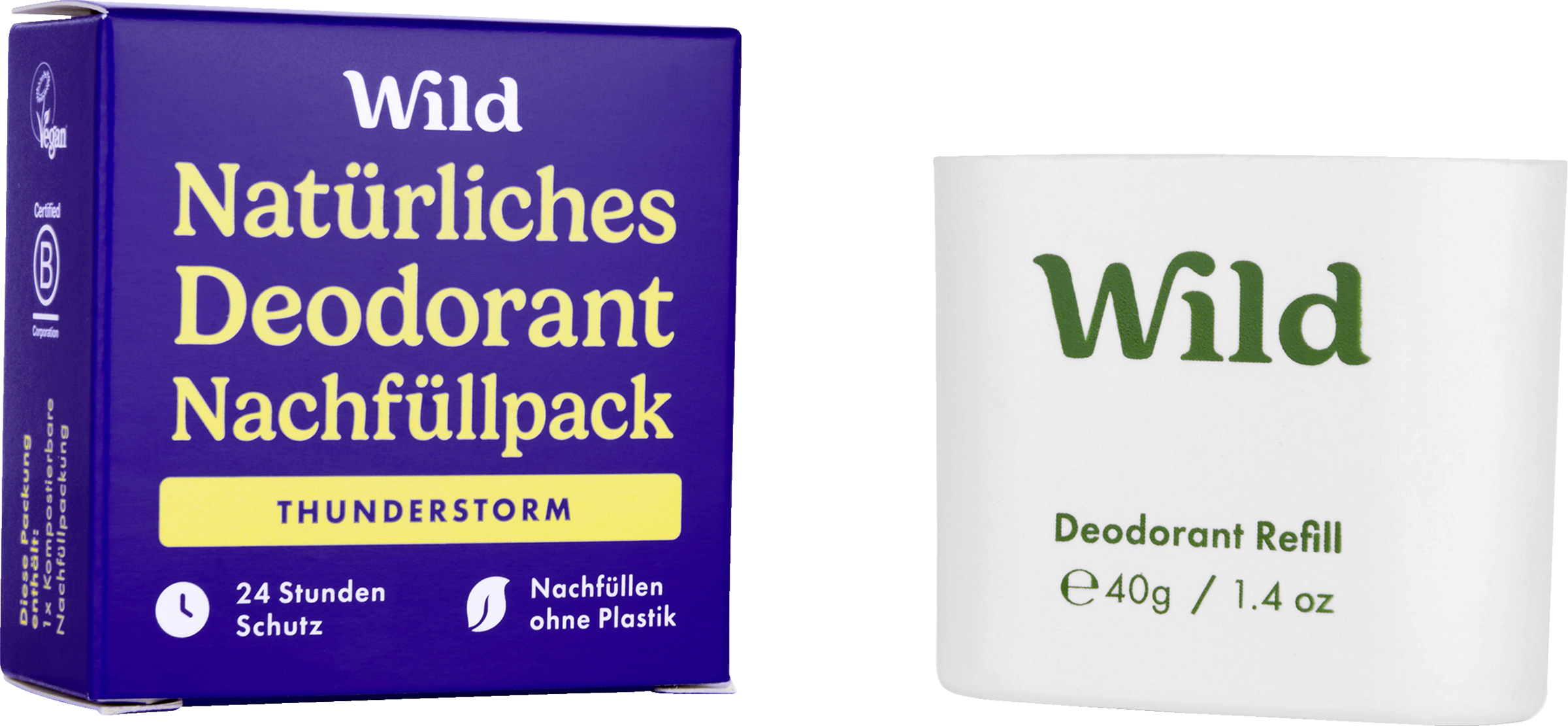 Wild Natürliches Deo - Nachfüllpackung Thunderstorm