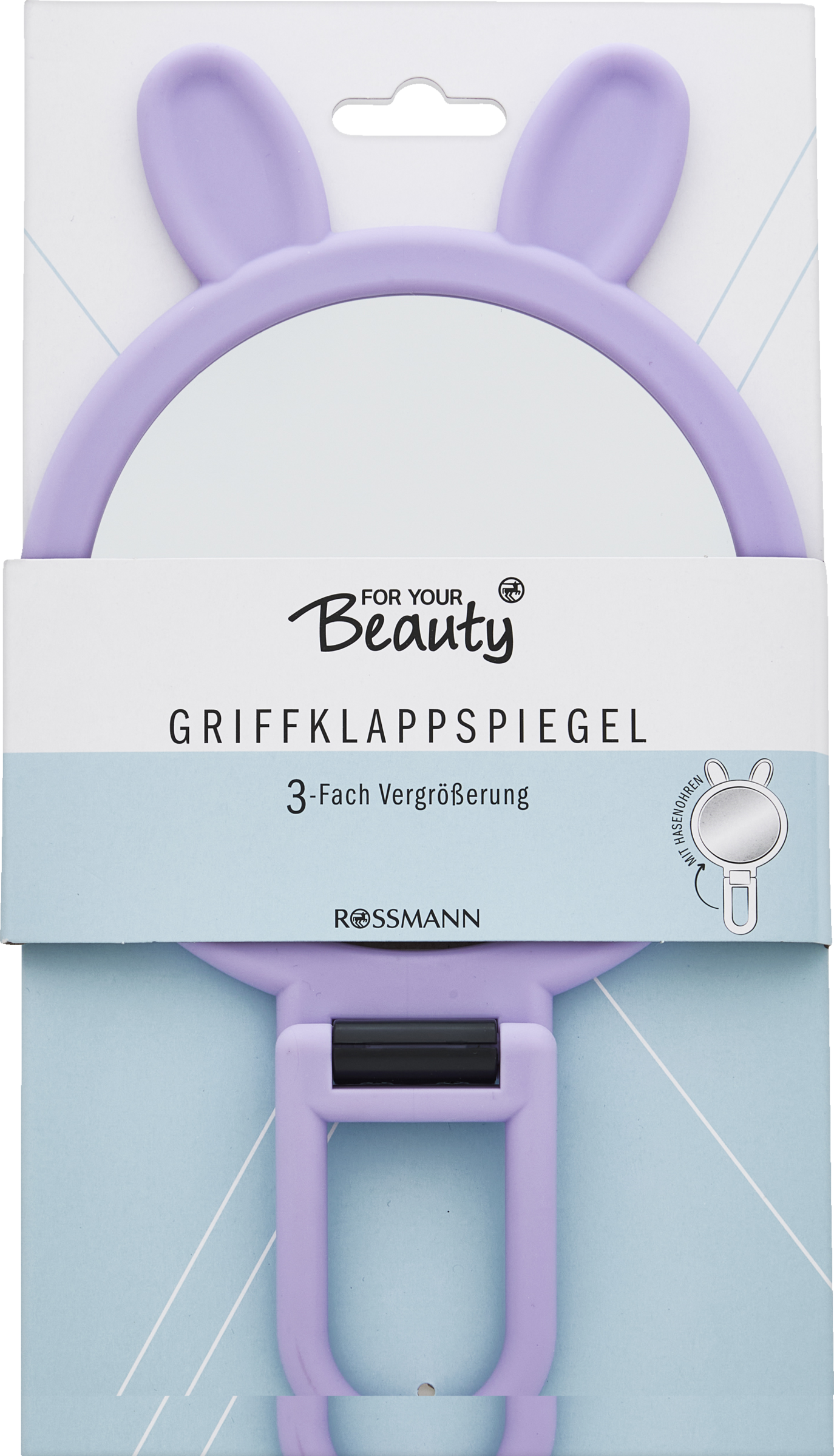 FOR YOUR Beauty Griffklappspiegel Kids "mit Ohren" 3-fach Vergrößerung