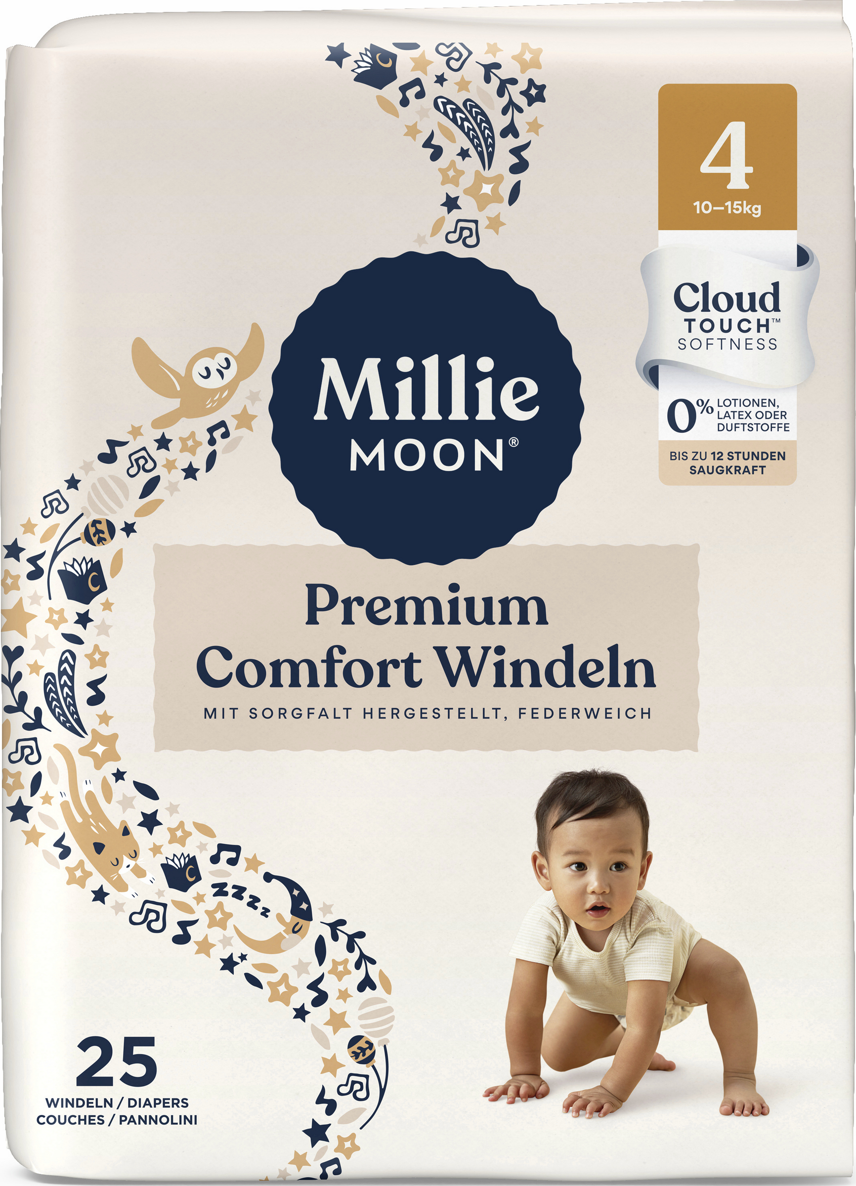 Premium Comfort Windeln Gr. 4 (10 - 15 kg), 25 Stück