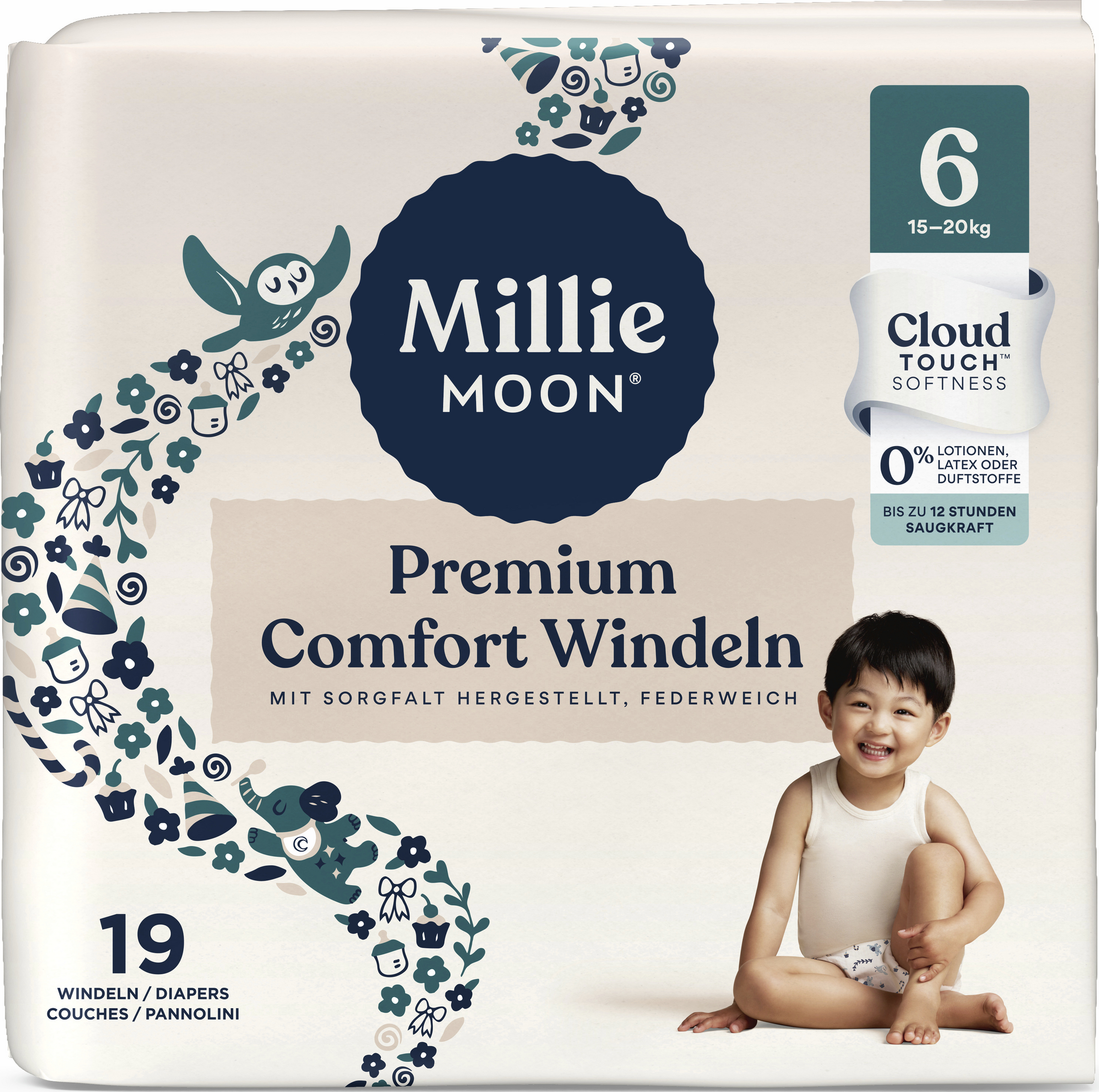 Premium Comfort Windeln Gr. 6 (15 - 20 kg), 19 Stück