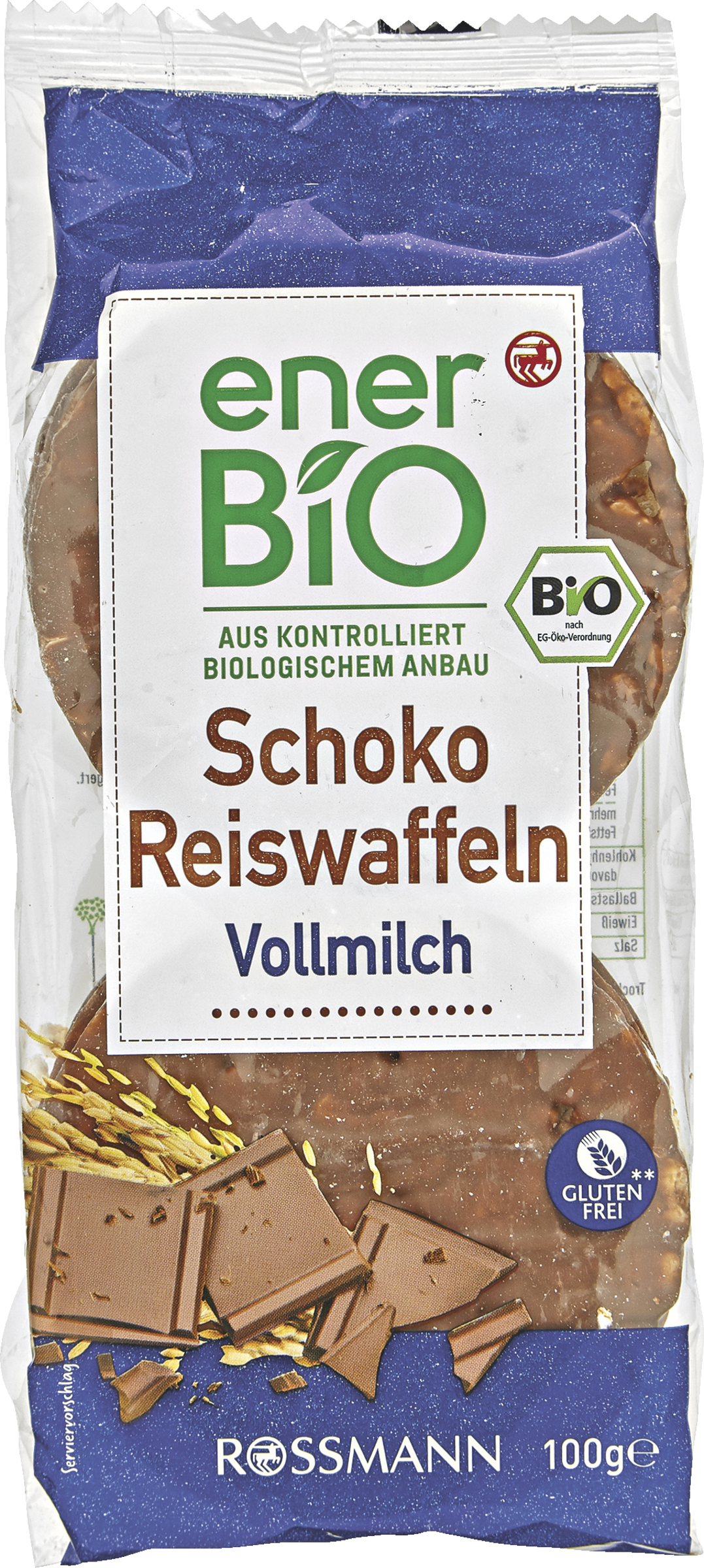 enerBiO Schoko Reiswaffeln Vollmilch
