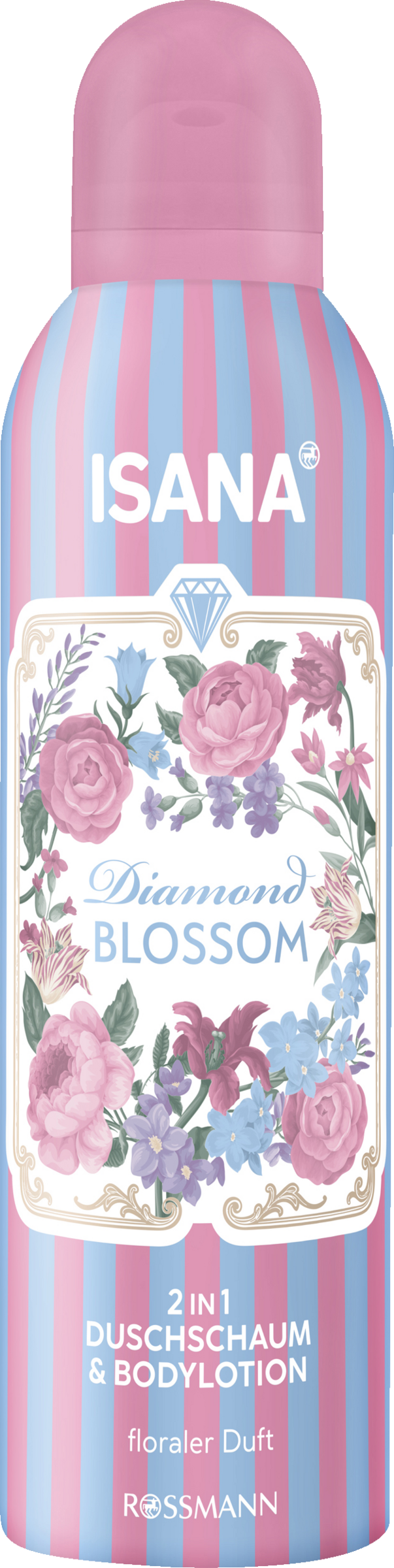 ISANA 2in1 Duschschaum & Bodylotion Diamond Blossom