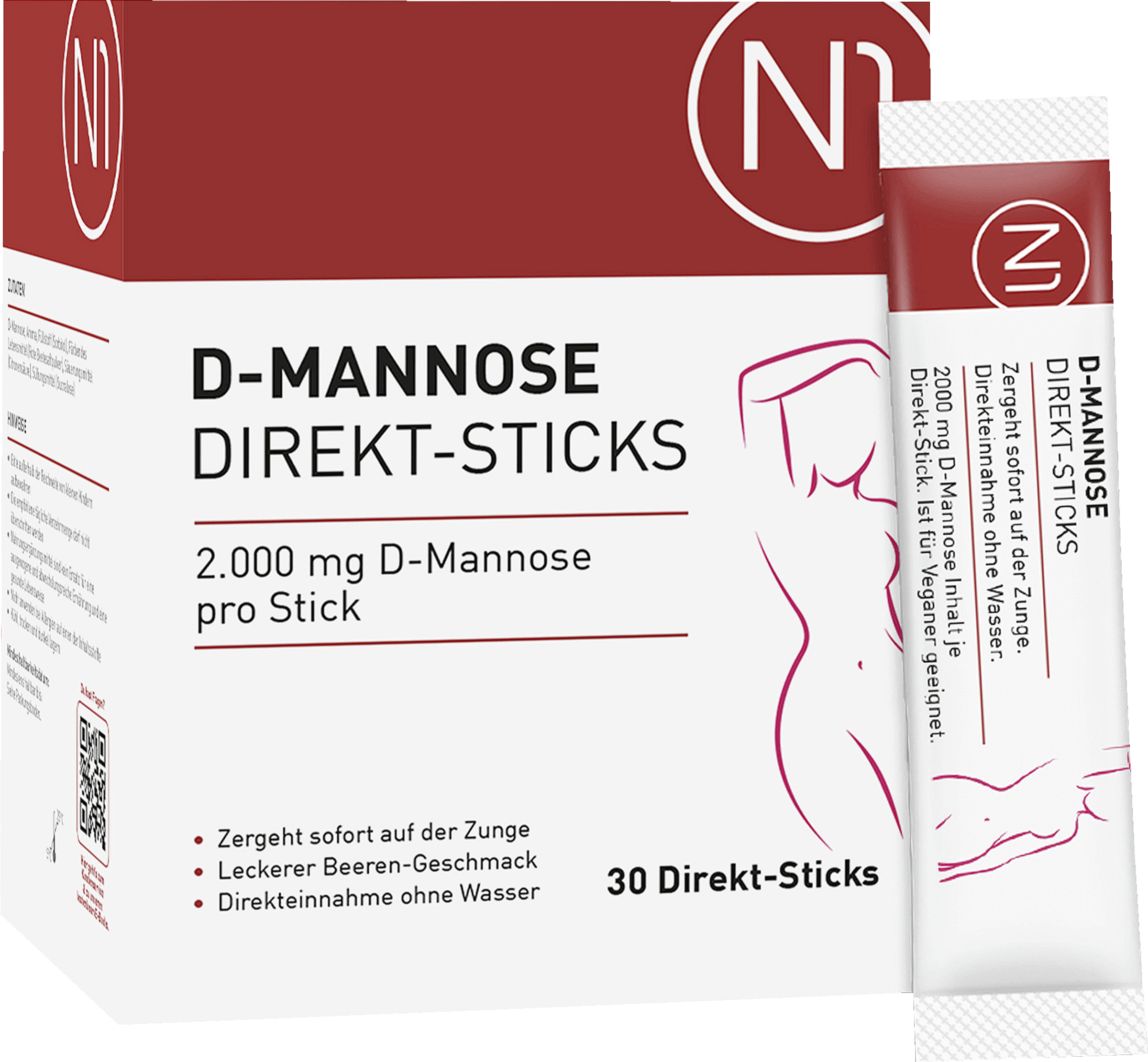 D-Mannose للمسالك البولية (30 عصا جاهزة)