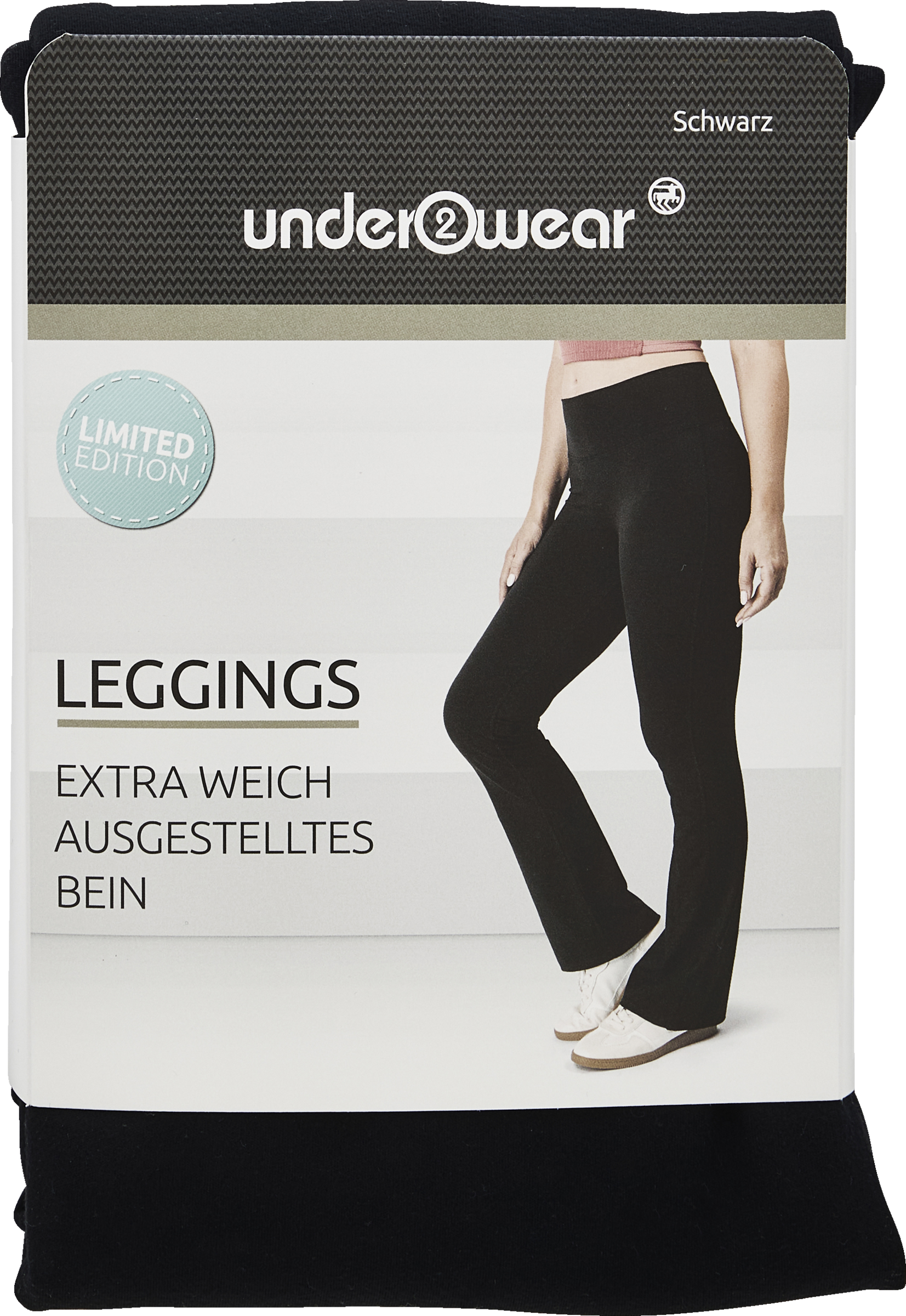 under2wear Leggings Flared Leg Softtouch schwarz M (40/42)