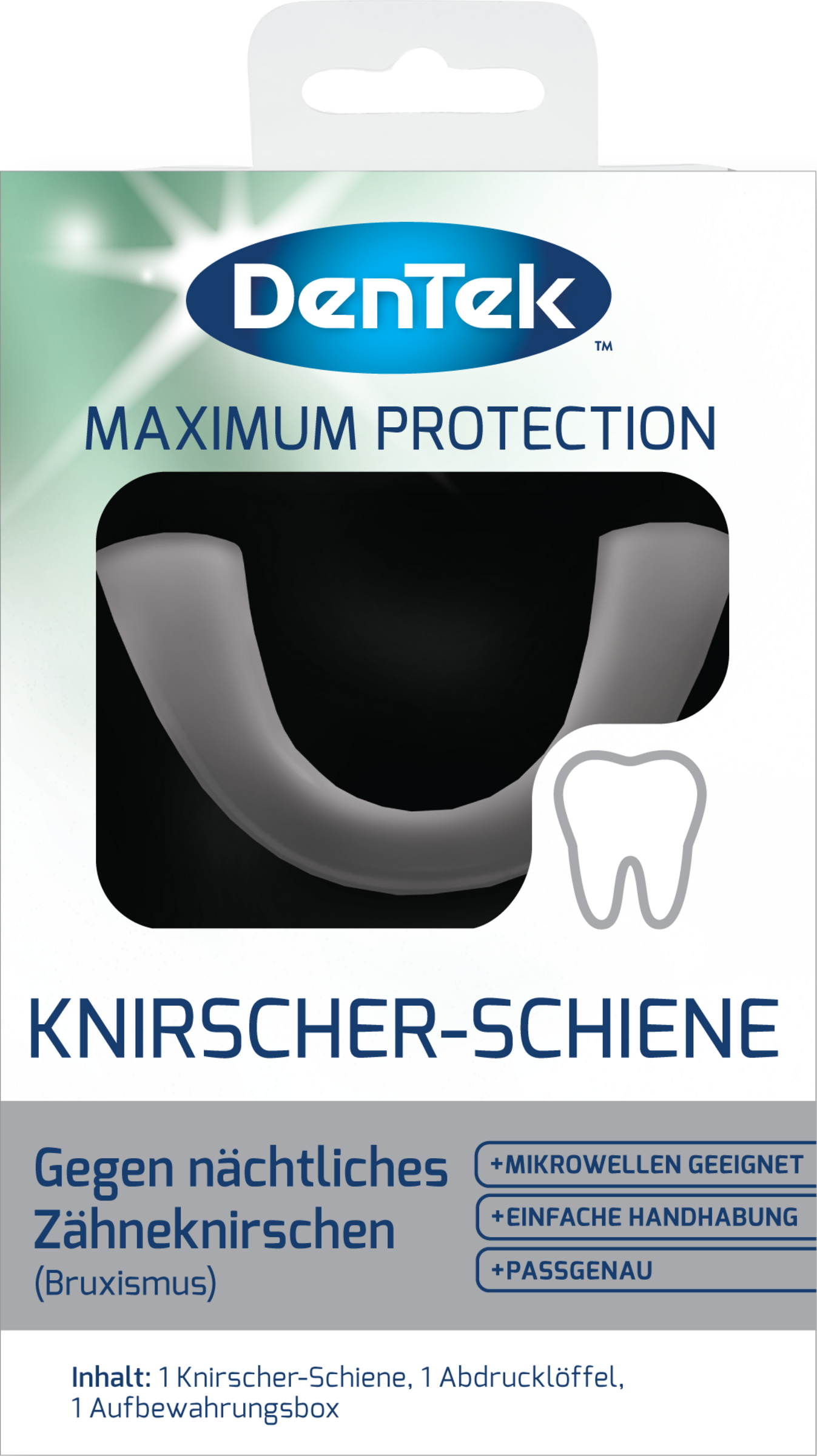 واقي الأسنان DenTek Maximum Protection، قابل للتعديل بشكل فردي، قطعة واحدة