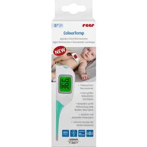 ميزان حرارة رقمي ملون، بلون أخضر نعناعي/أبيض