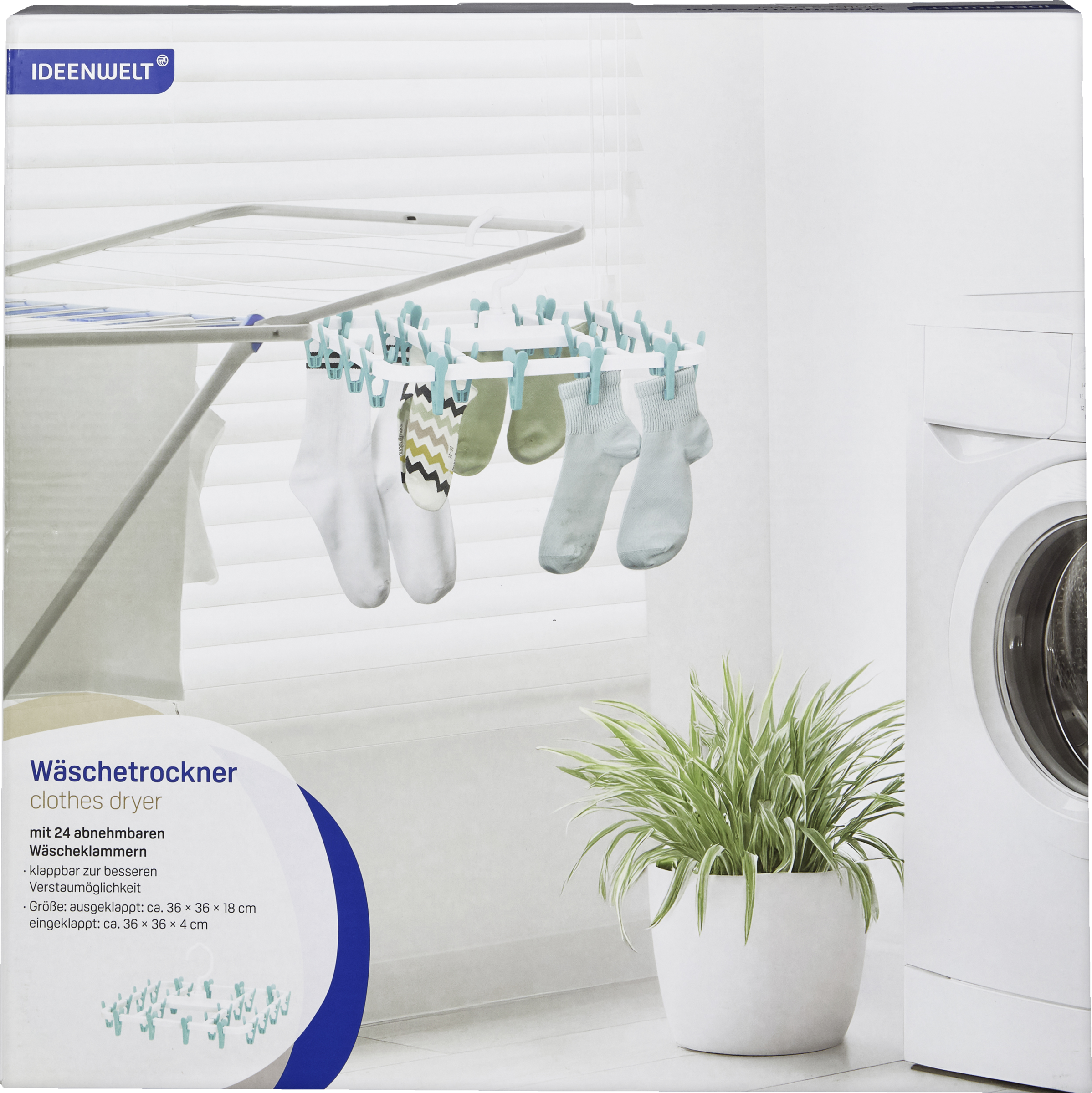 Wäschetrockner hängend