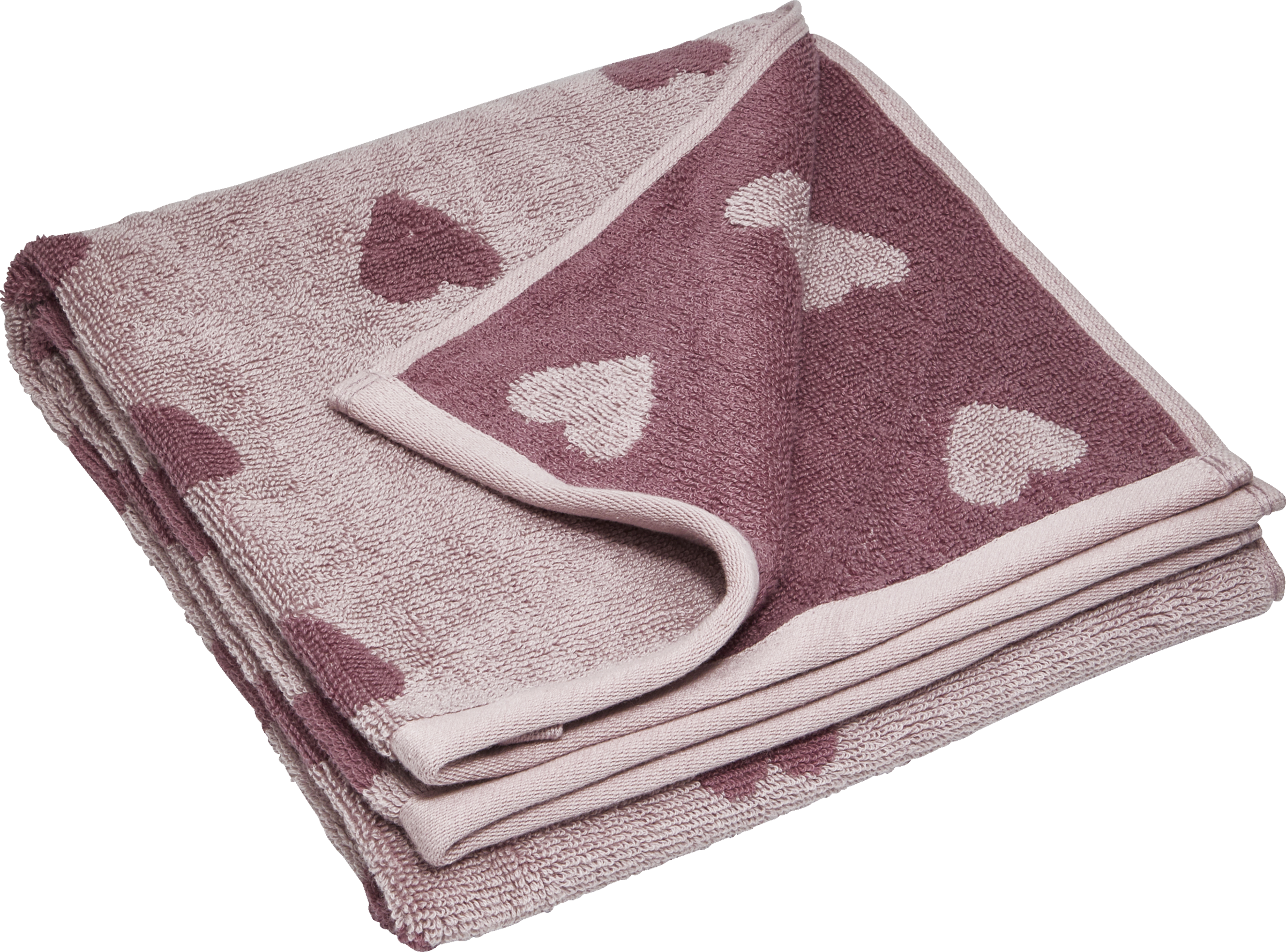 Handtuch Herzen 50x100cm rosa
