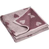 Handtuch Herzen 50x100cm rosa