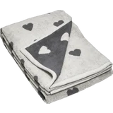 Duschtuch Herzen 70x140cm grau