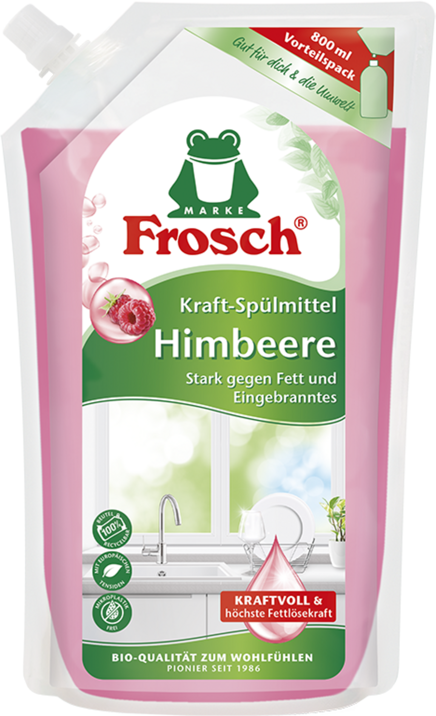 Frosch Himbeere Spül-Gel Nachfüllbeutel