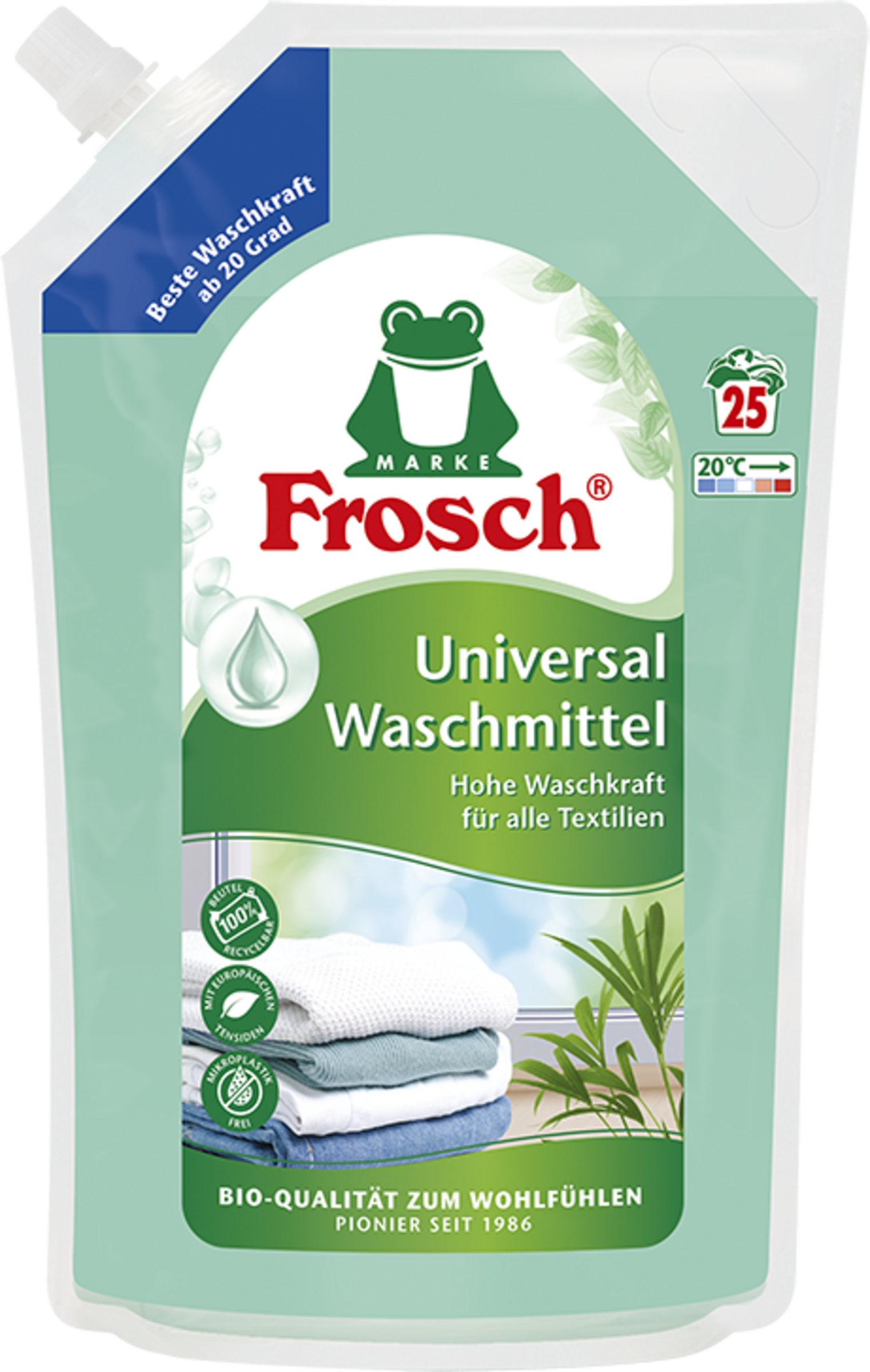 Universal Waschmittel, hohe Waschkraft, 25 WL