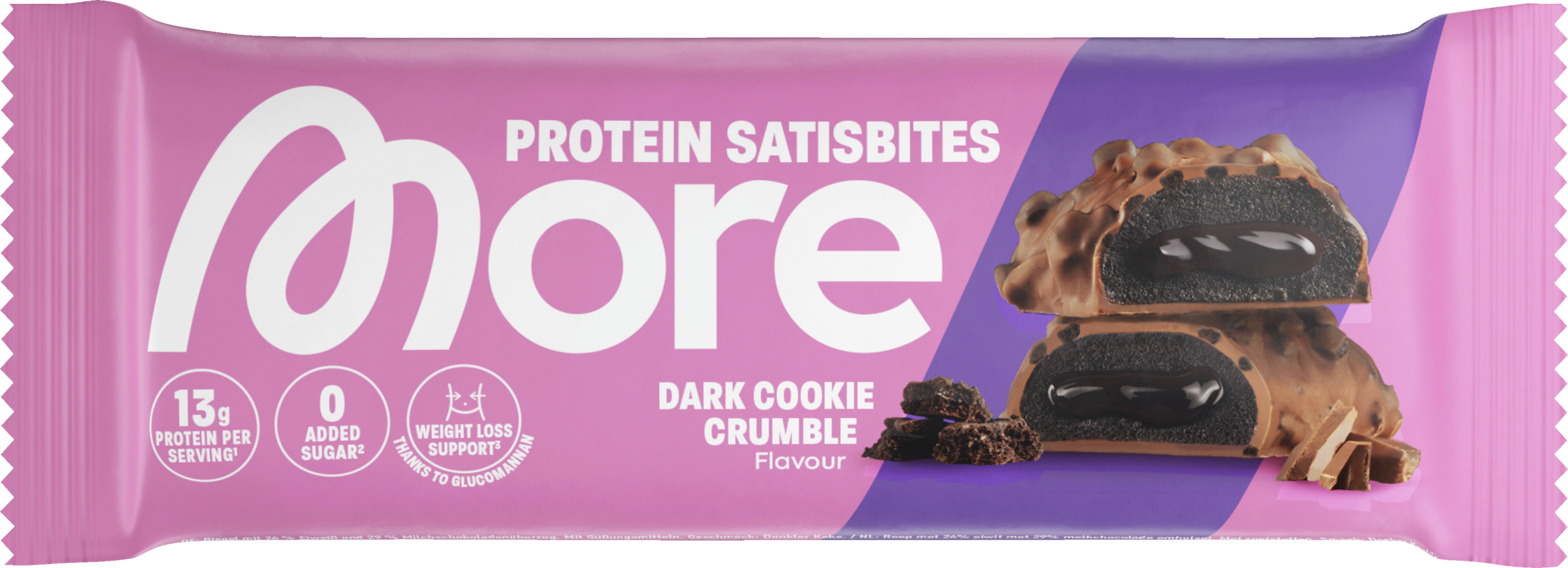 More Satisbites Bar Dark Cookie Crumble