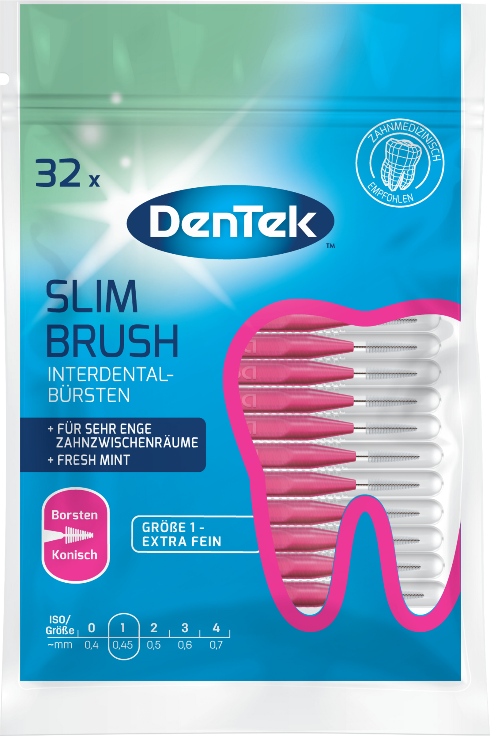 فرش أسنان بين الأسنان Essentials Slim Brush "نعناع" 2