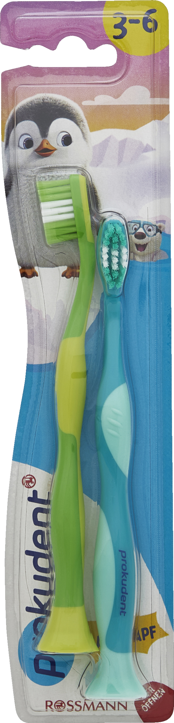 فرشاة أسنان للأطفال 3-6 سنوات عبوة مزدوجة 3
